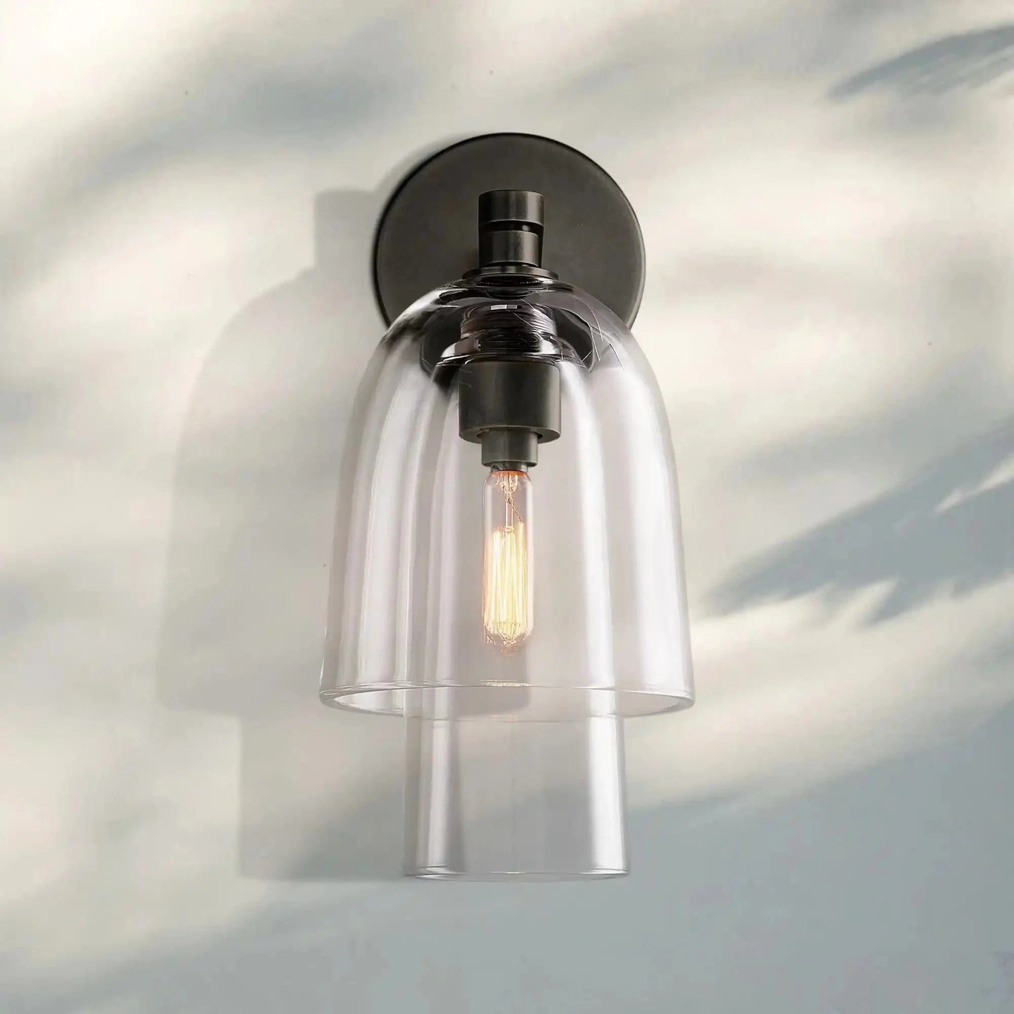 Blum Amber Glass Flute Sconce - Blushlighting