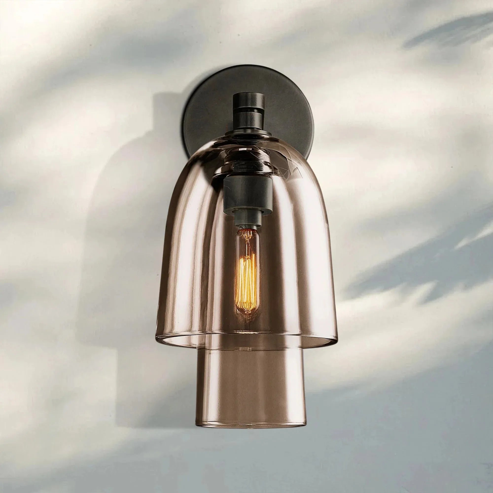 Blum Amber Glass Flute Sconce - Blushlighting