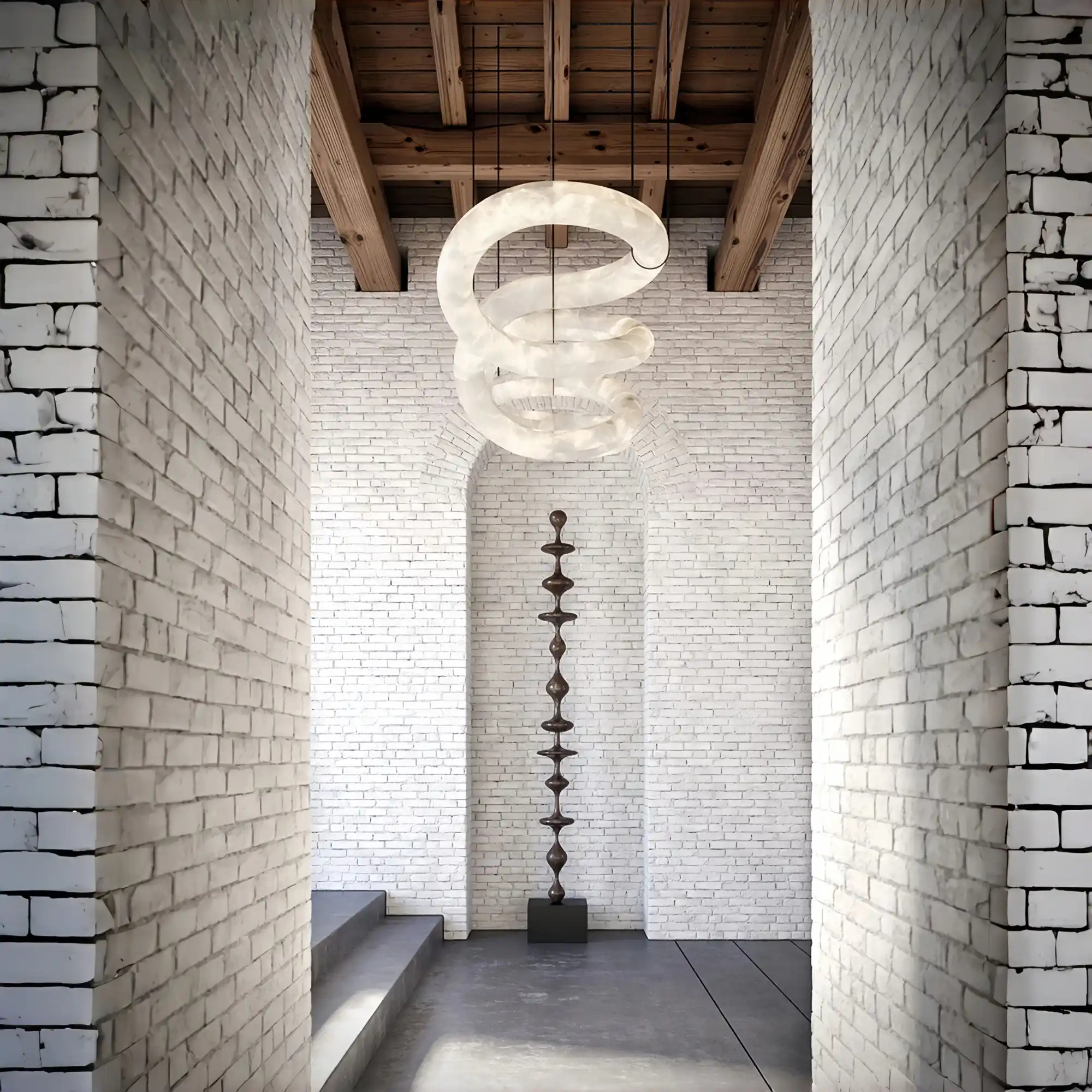 Blushlighting Infinity Massive Alabaster Chandelier-Blushlighting