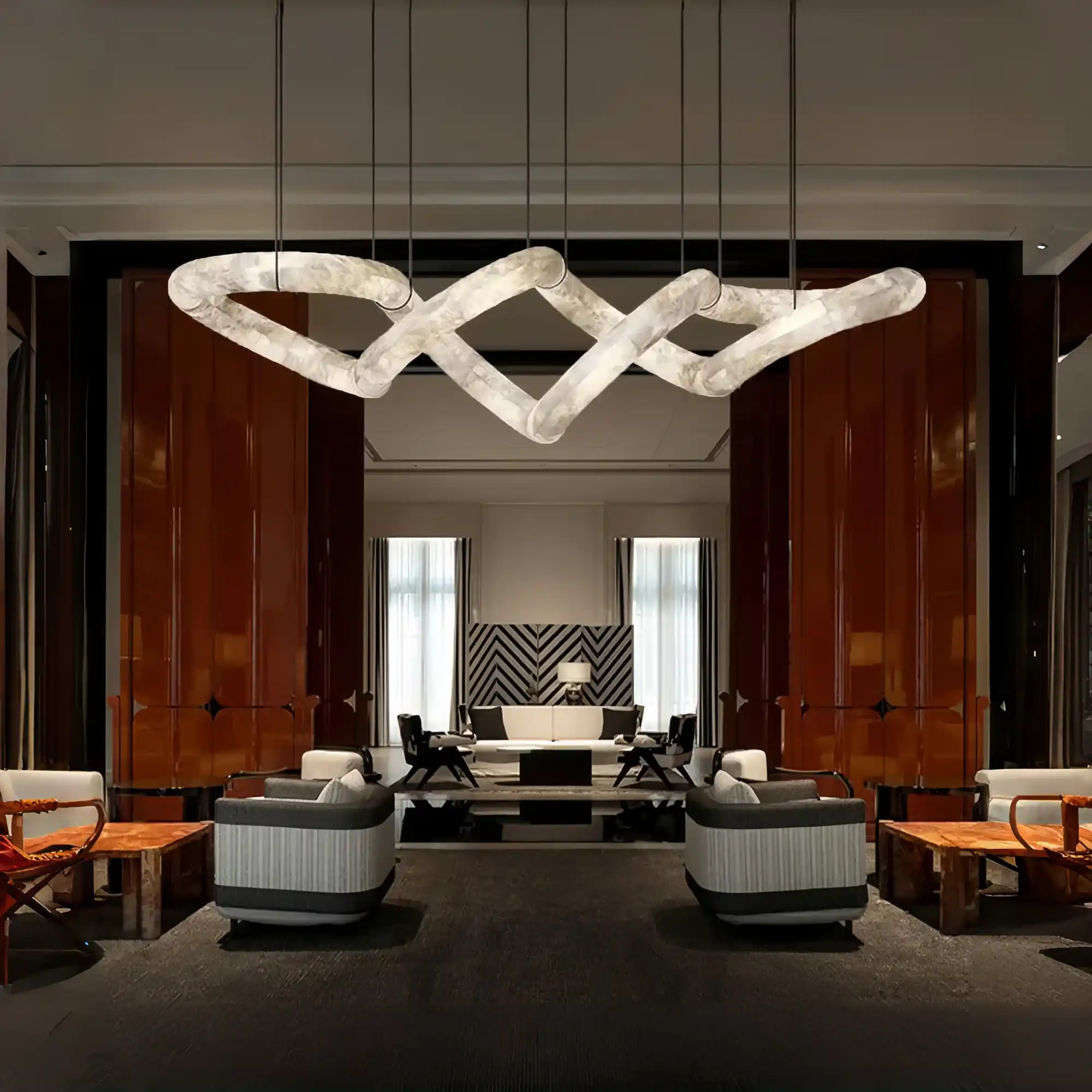 Blushlighting Infinity Massive Alabaster Chandelier-Blushlighting