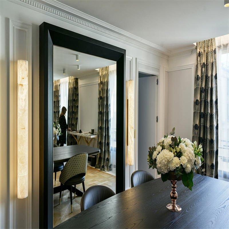 Blushlighting Modern Alabaster Wall Sconce 3'' - BrassBlushlighting
