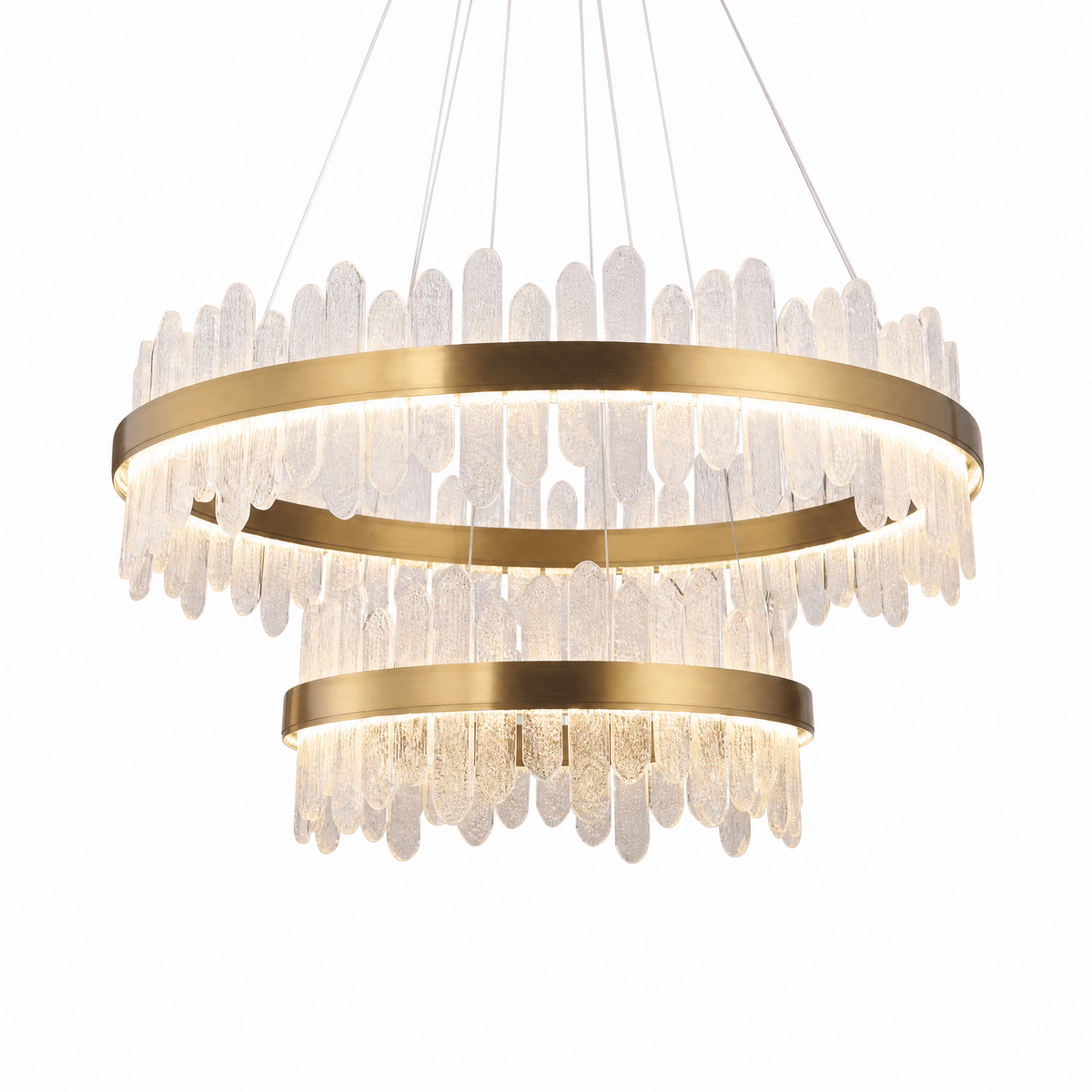 Bocciolo Handblown Duo Chandelier - Blushlighting