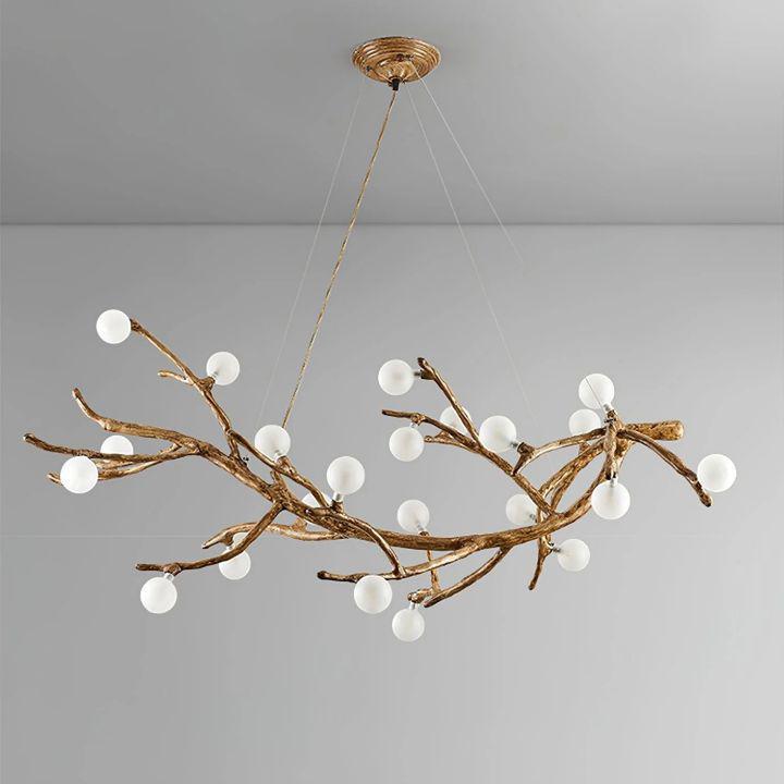 Boho Tree Branch Modern Chandelier - 10 heads Size: Dia 31.4″(80cm) x H 12.5″(32cm)Blushlighting