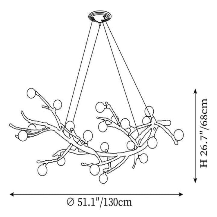 Boho Tree Branch Modern Chandelier-chandeliers for dining room,chandeliers for stairways,chandeliers for foyer,chandeliers for bedrooms,chandeliers for kitchen,chandeliers for living room-10 heads Size: Dia 31.4″(80cm) x H 12.5″(32cm)-Blushlighting