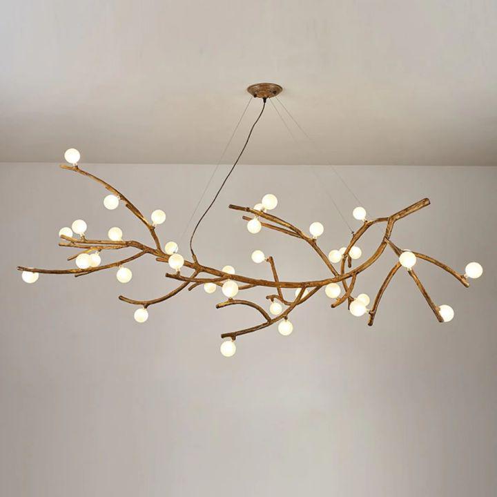 Boho Tree Branch Modern Chandelier - 10 heads Size: Dia 31.4″(80cm) x H 12.5″(32cm)Blushlighting