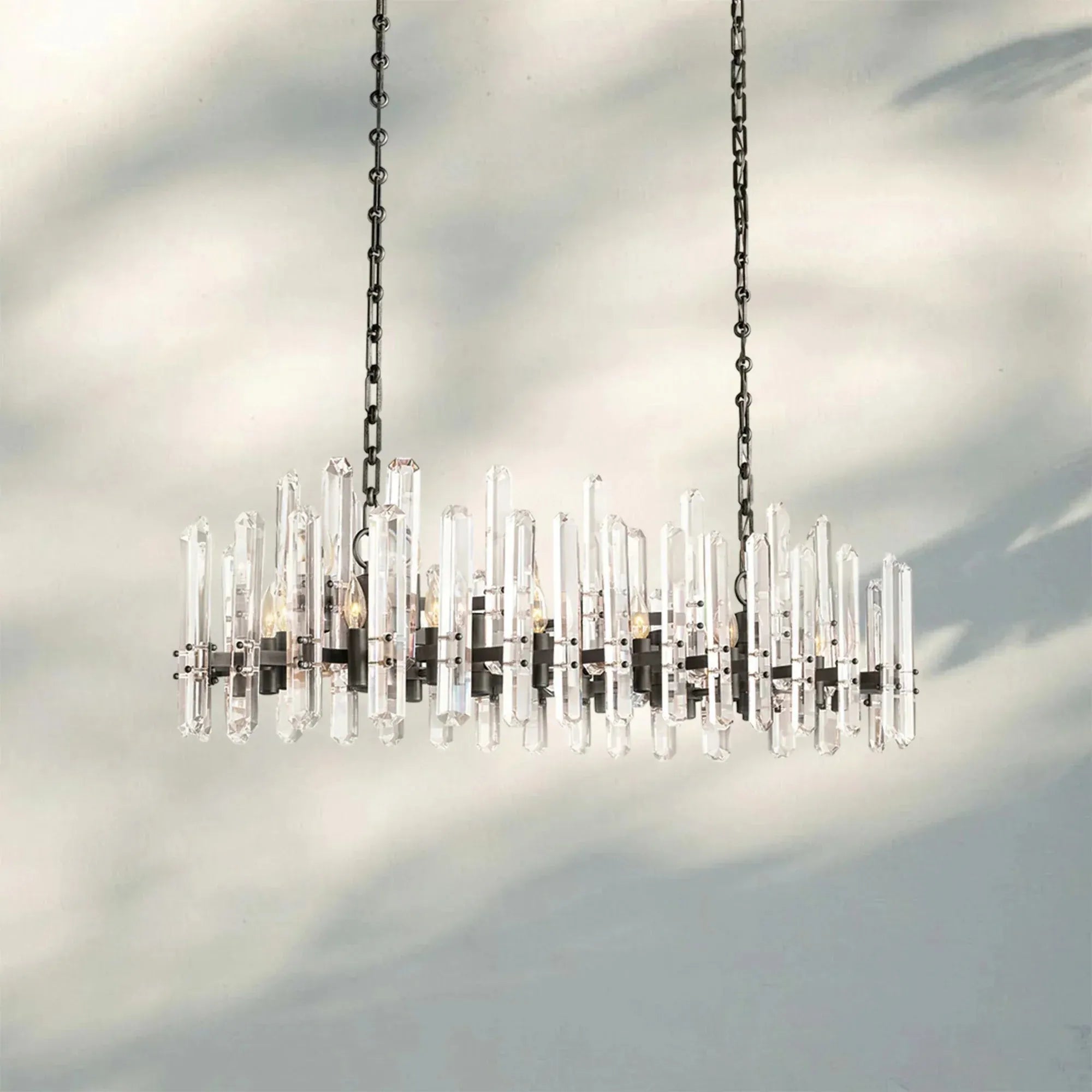 Bonington Crystal Rectangle Chandelier 54'' 72''-