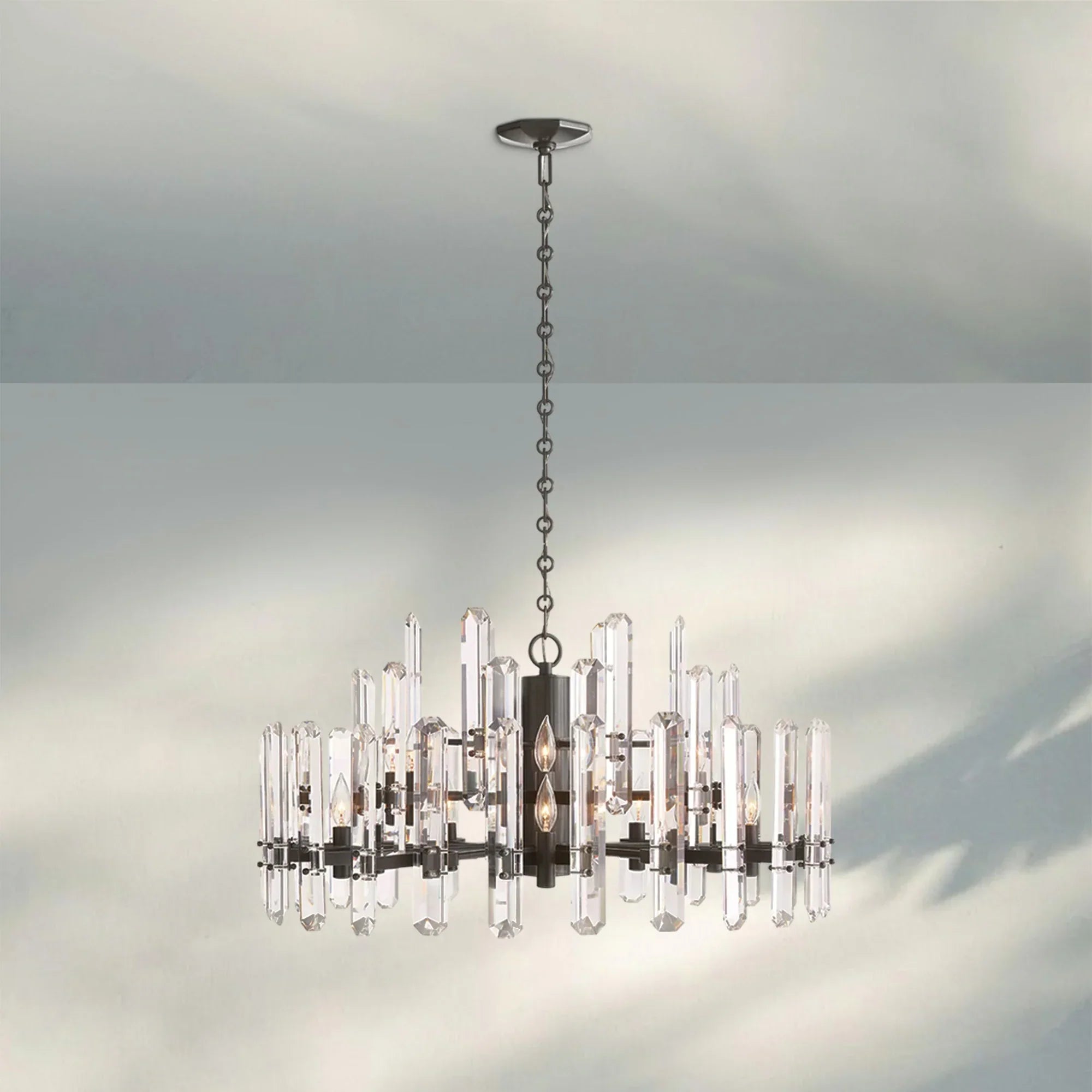 Bonington Crystal Round Chandelier 24'' 36'' 48''-