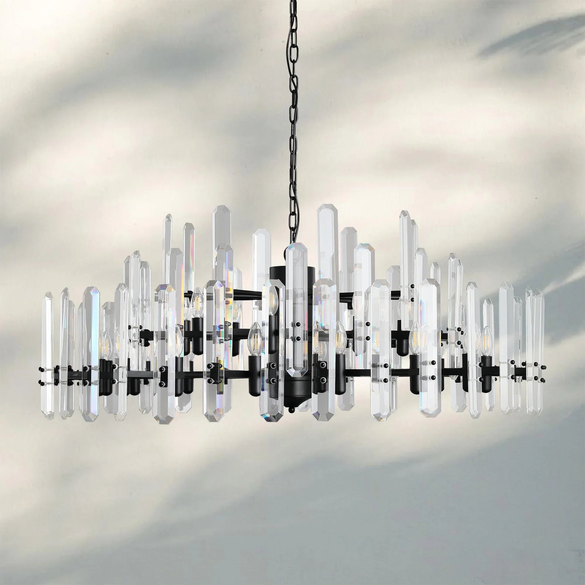Bonington Crystal Round Chandelier 24'' 36'' 48''-