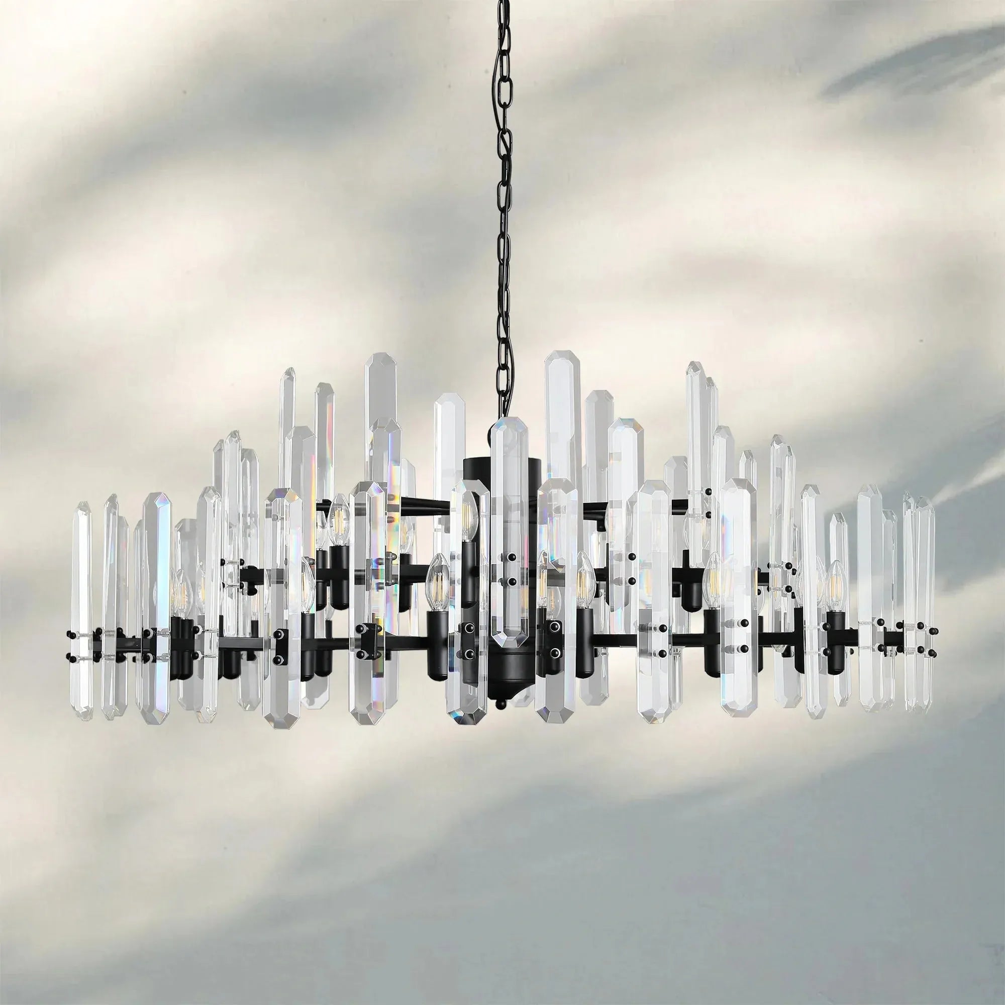 Bonington Crystal Round Chandelier 24'' 36'' 48''-