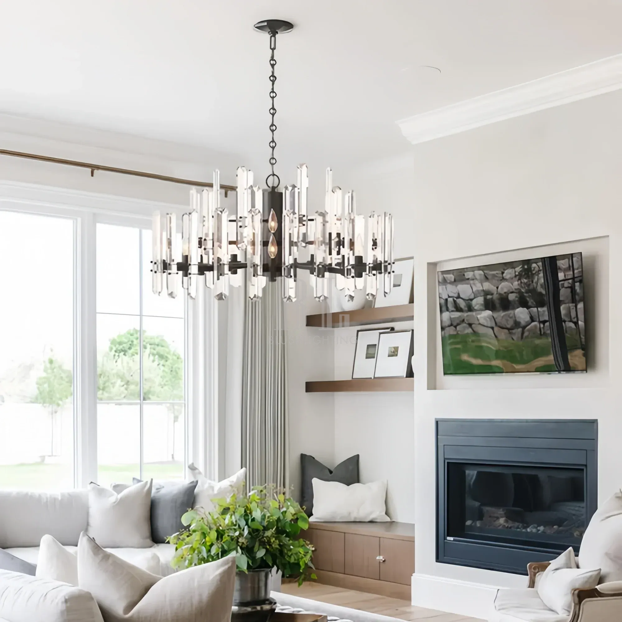 Bonington Crystal Round Chandelier 24'' 36'' 48''-