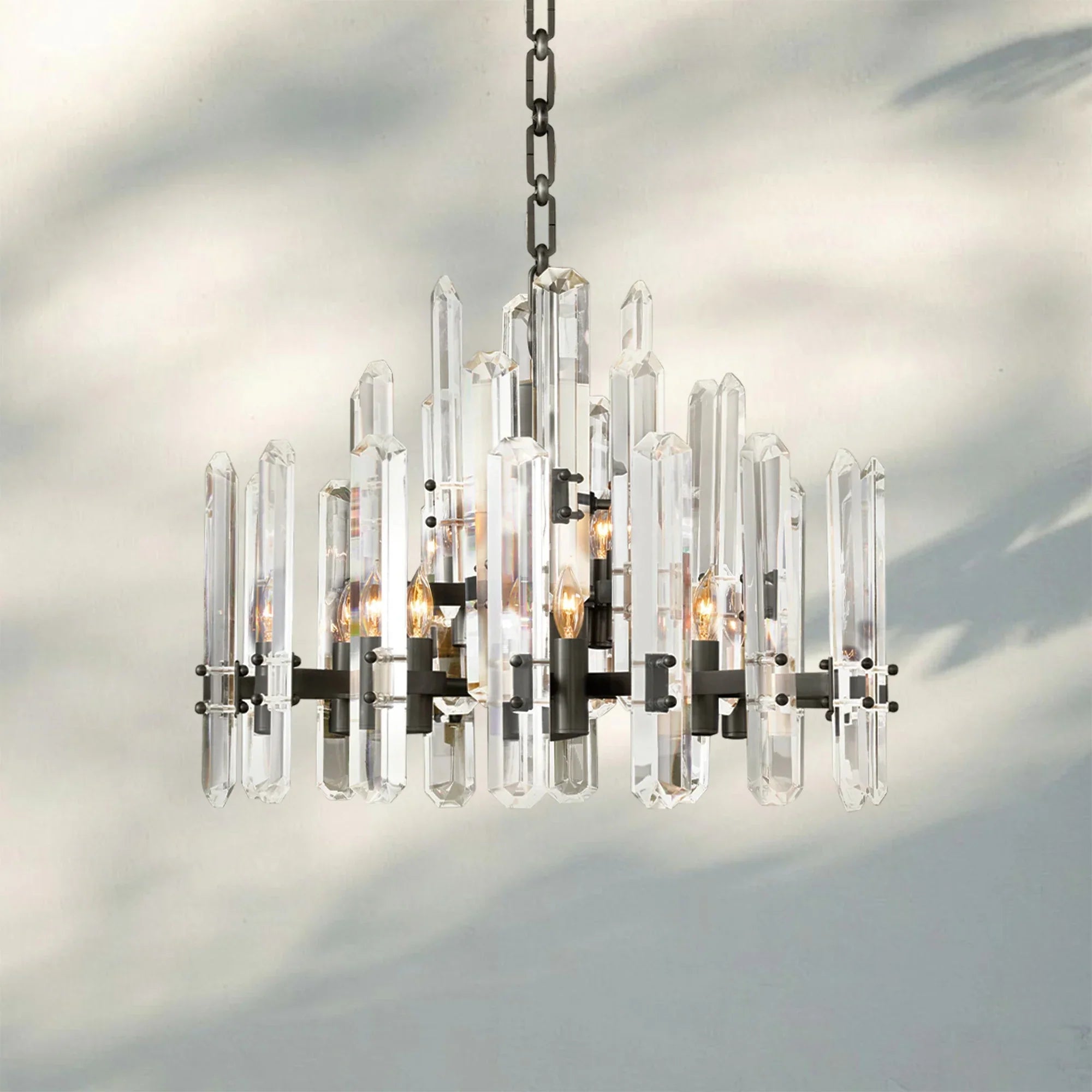 Bonington Crystal Round Chandelier 24'' 36'' 48''-
