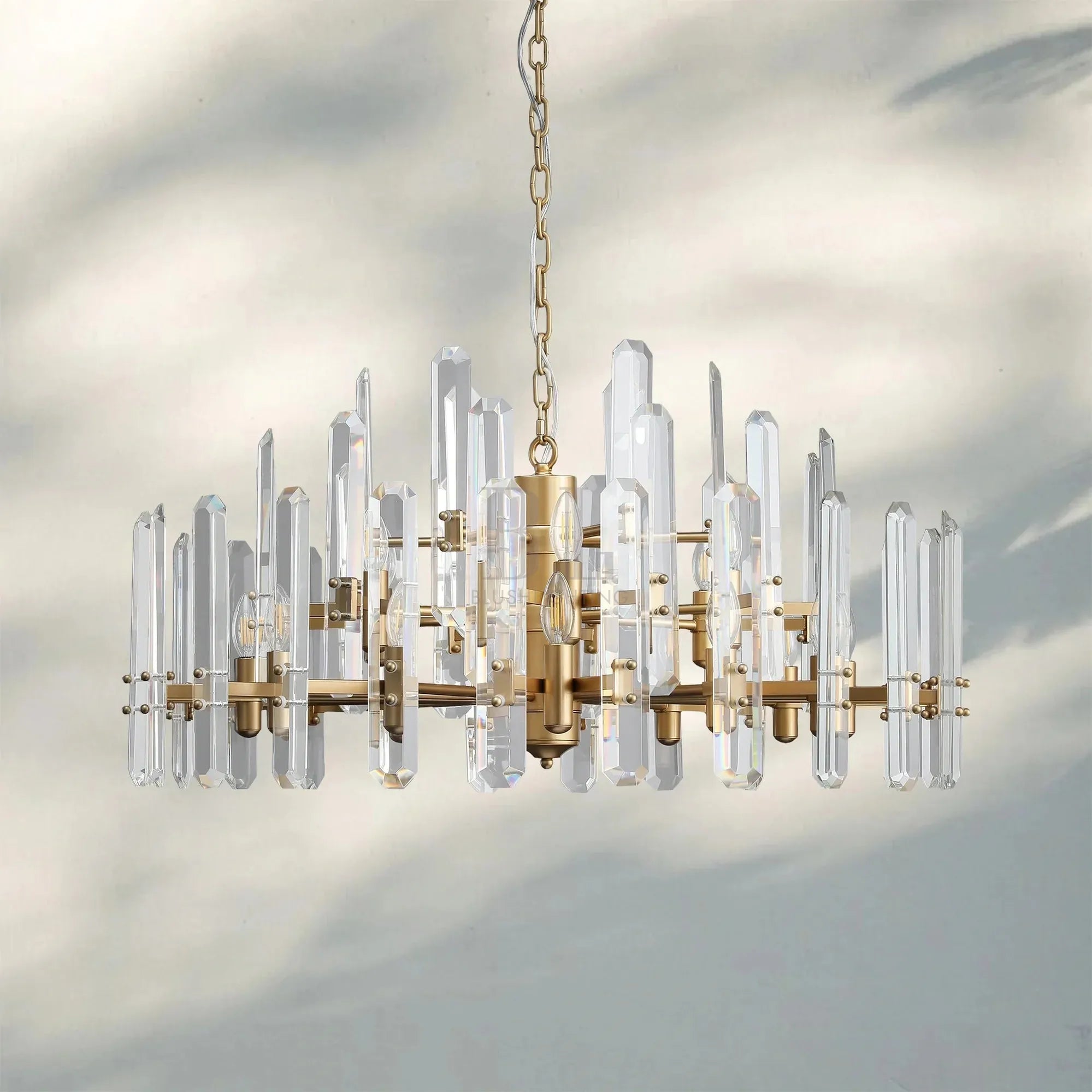 Bonington Crystal Round Chandelier 24'' 36'' 48''-