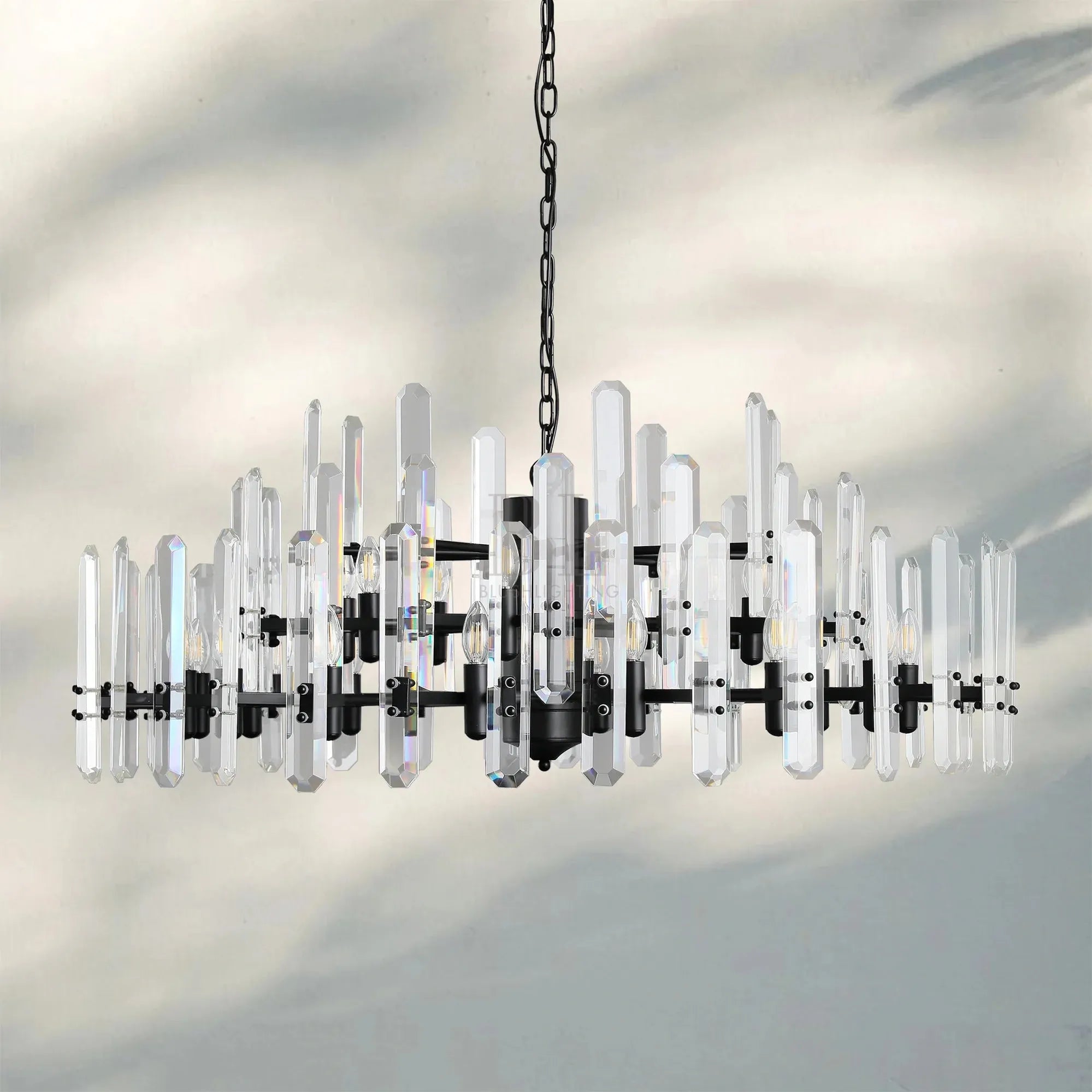 Bonington Crystal Round Chandelier 24'' 36'' 48''-