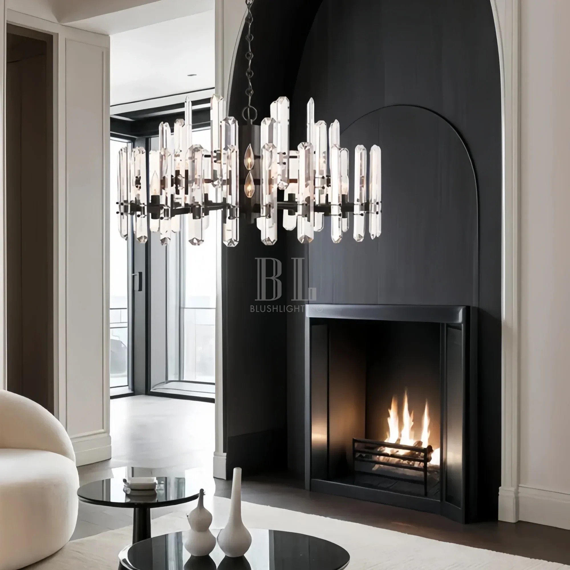 Bonington Crystal Round Chandelier 24'' 36'' 48''-