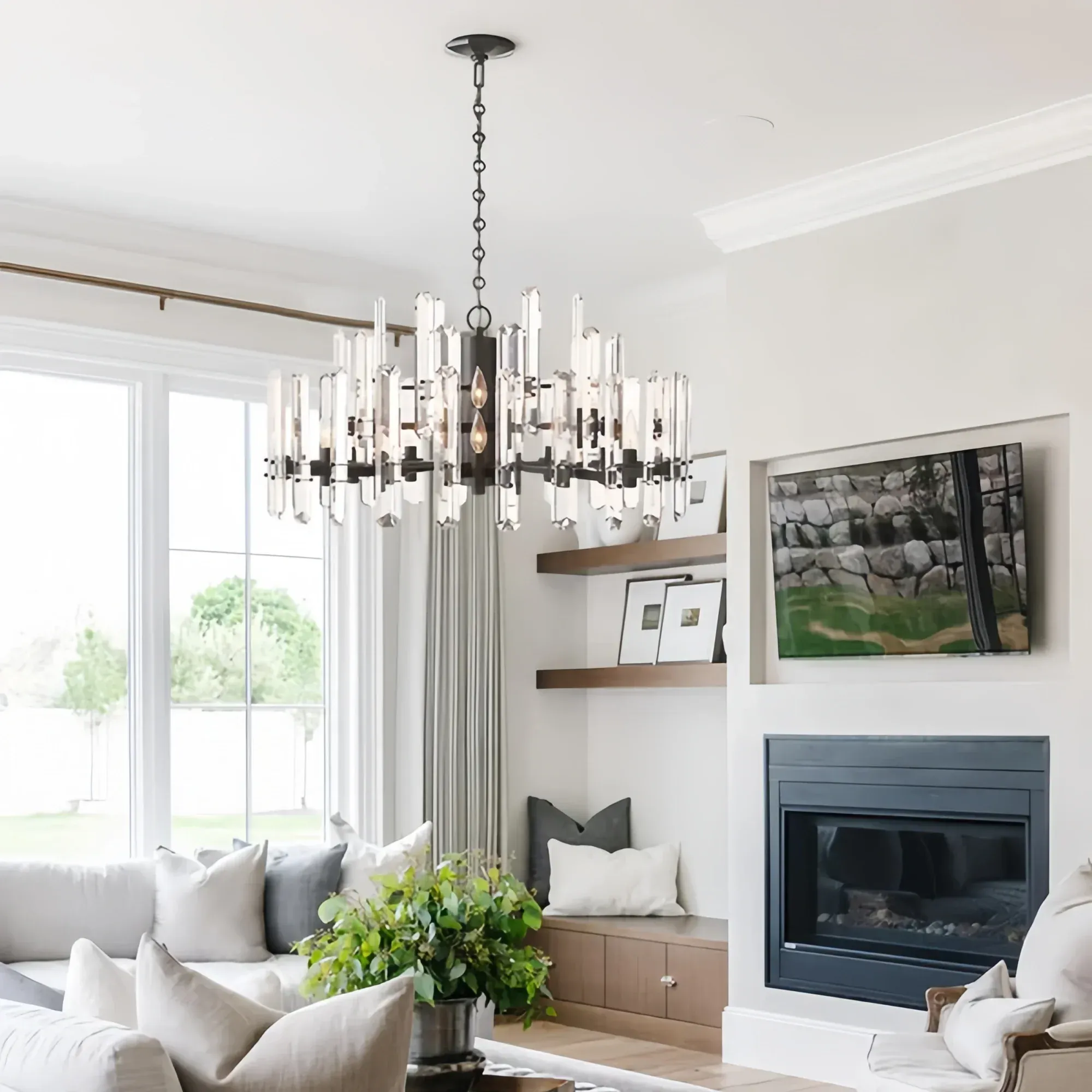 Bonington Crystal Round Chandelier 24'' 36'' 48''-