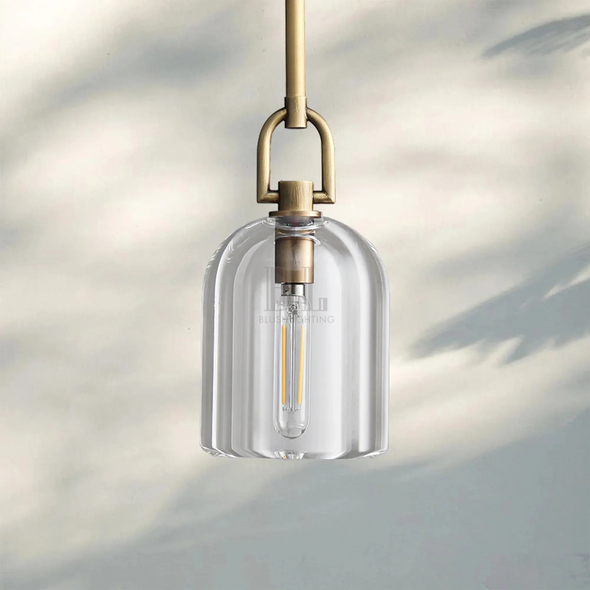 Botany Cloche Pendant Light 5" 8" 10"-8'' / 20cm-Vintage Brass-
