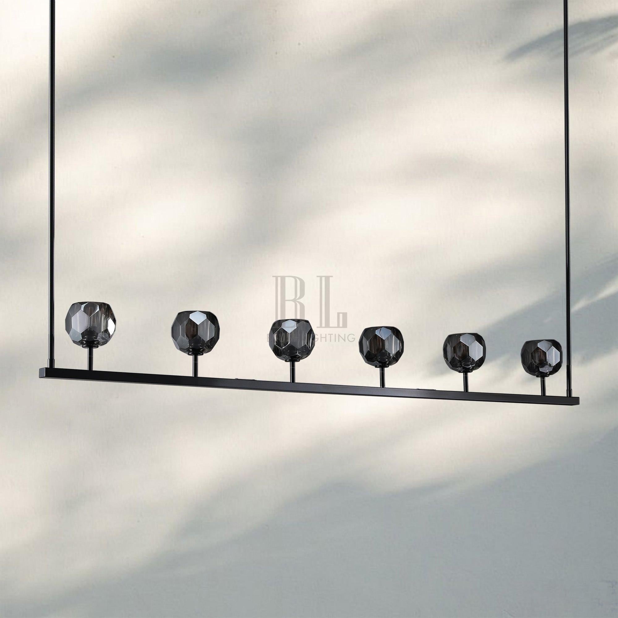 Bouble De Crystal Ball Linear Chandelier 48” 60"-