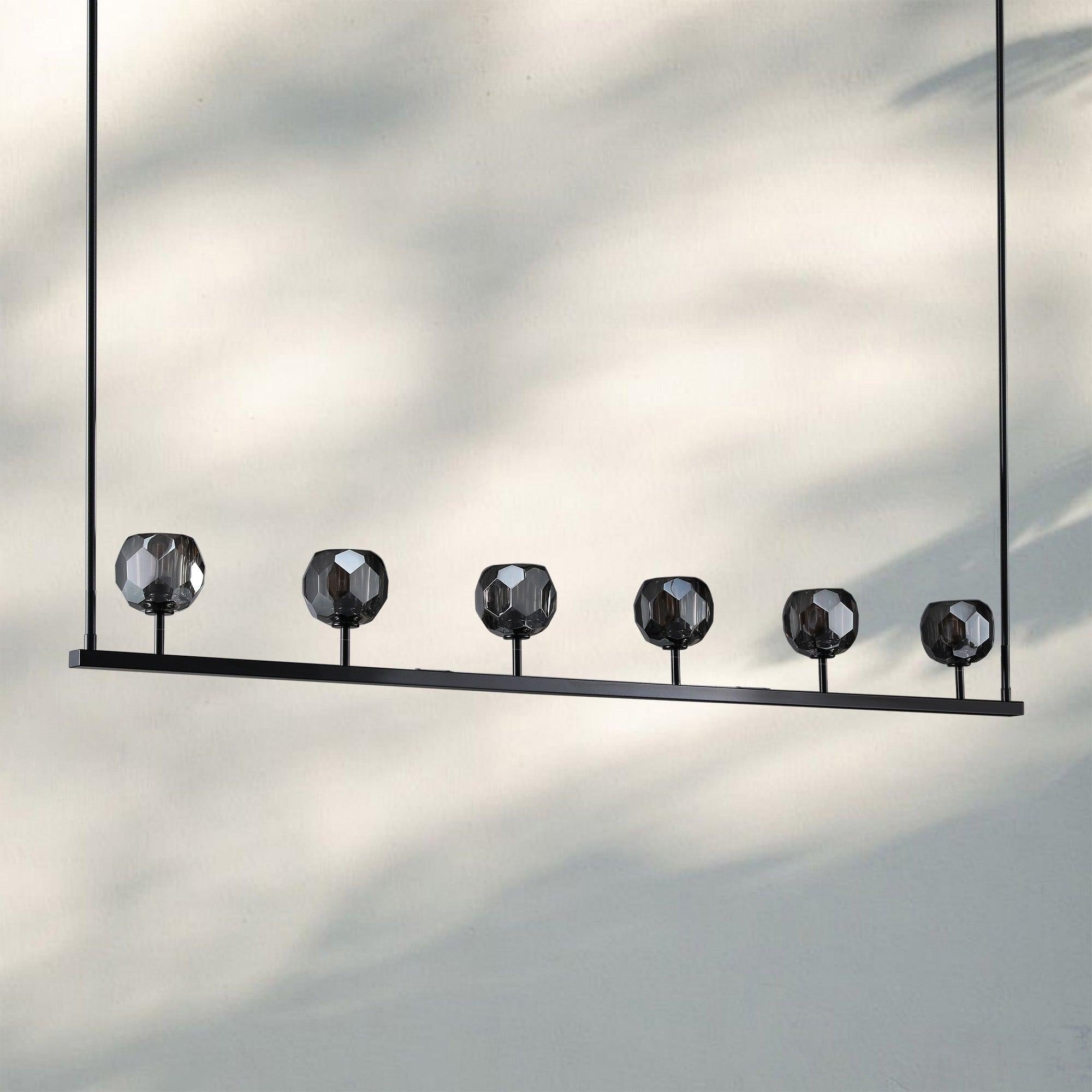 Bouble De Crystal Ball Linear Chandelier 48” 60"-