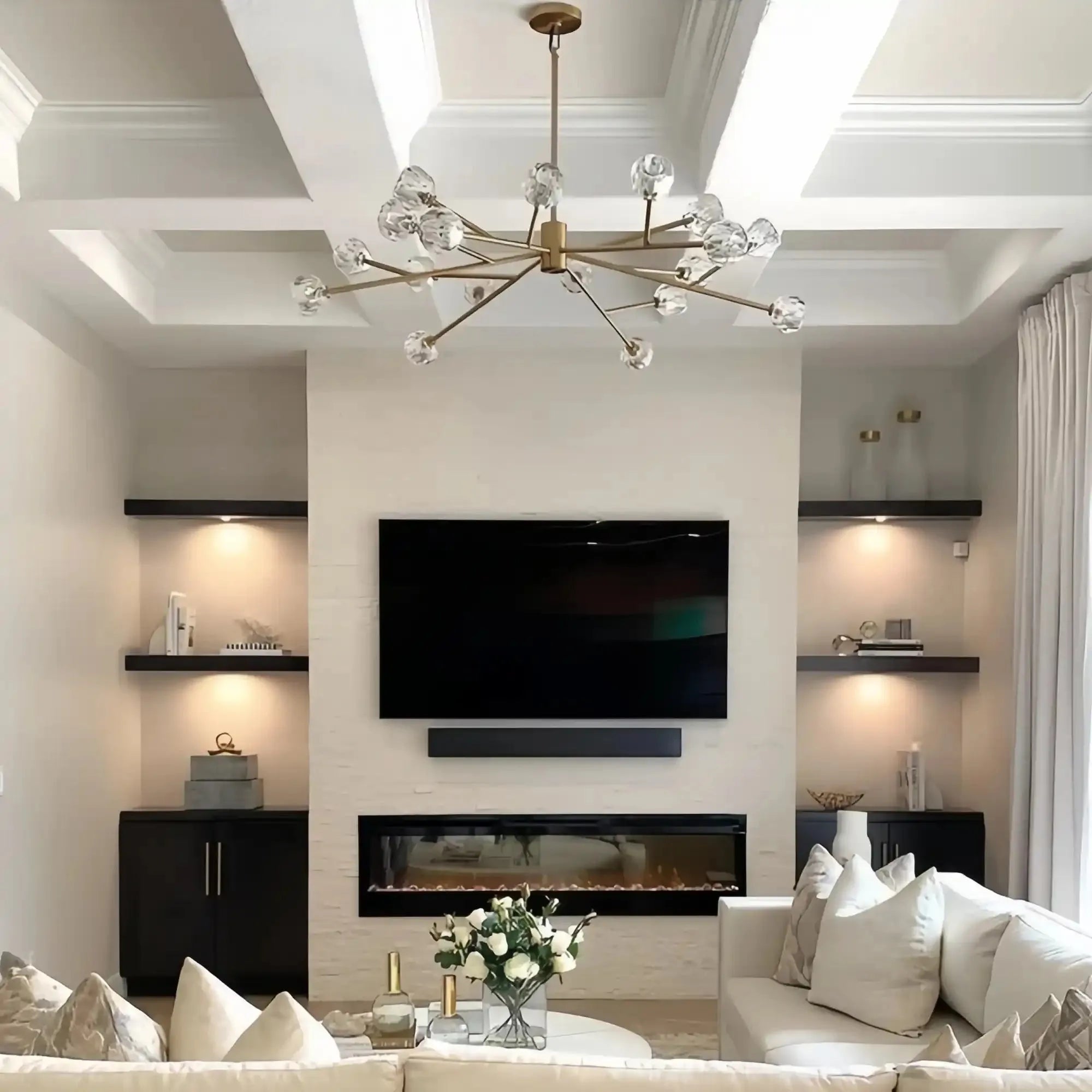 Bouble De Crystal Round Chandelier-Blushlighting