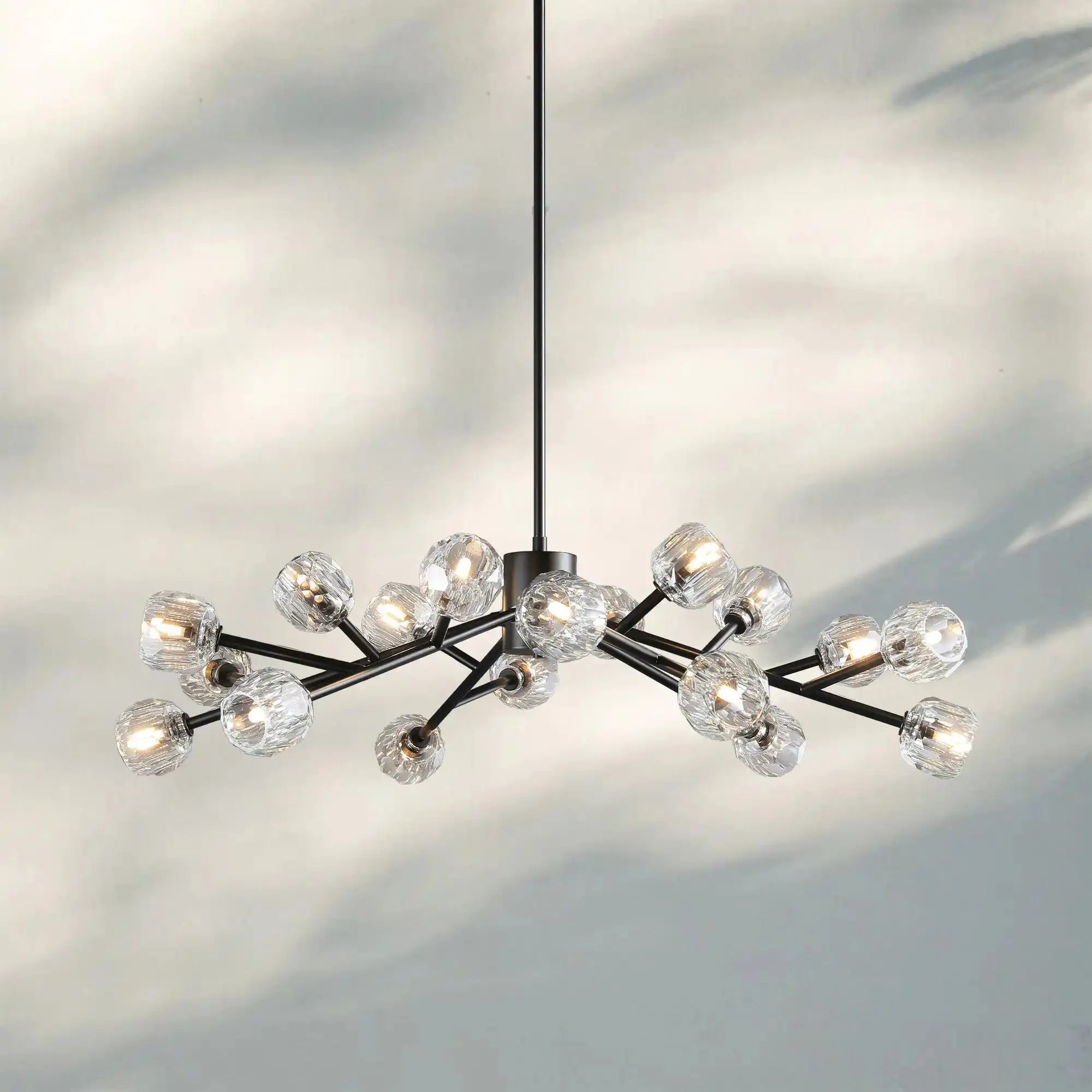 Bouble De Crystal Round Chandelier-Blushlighting