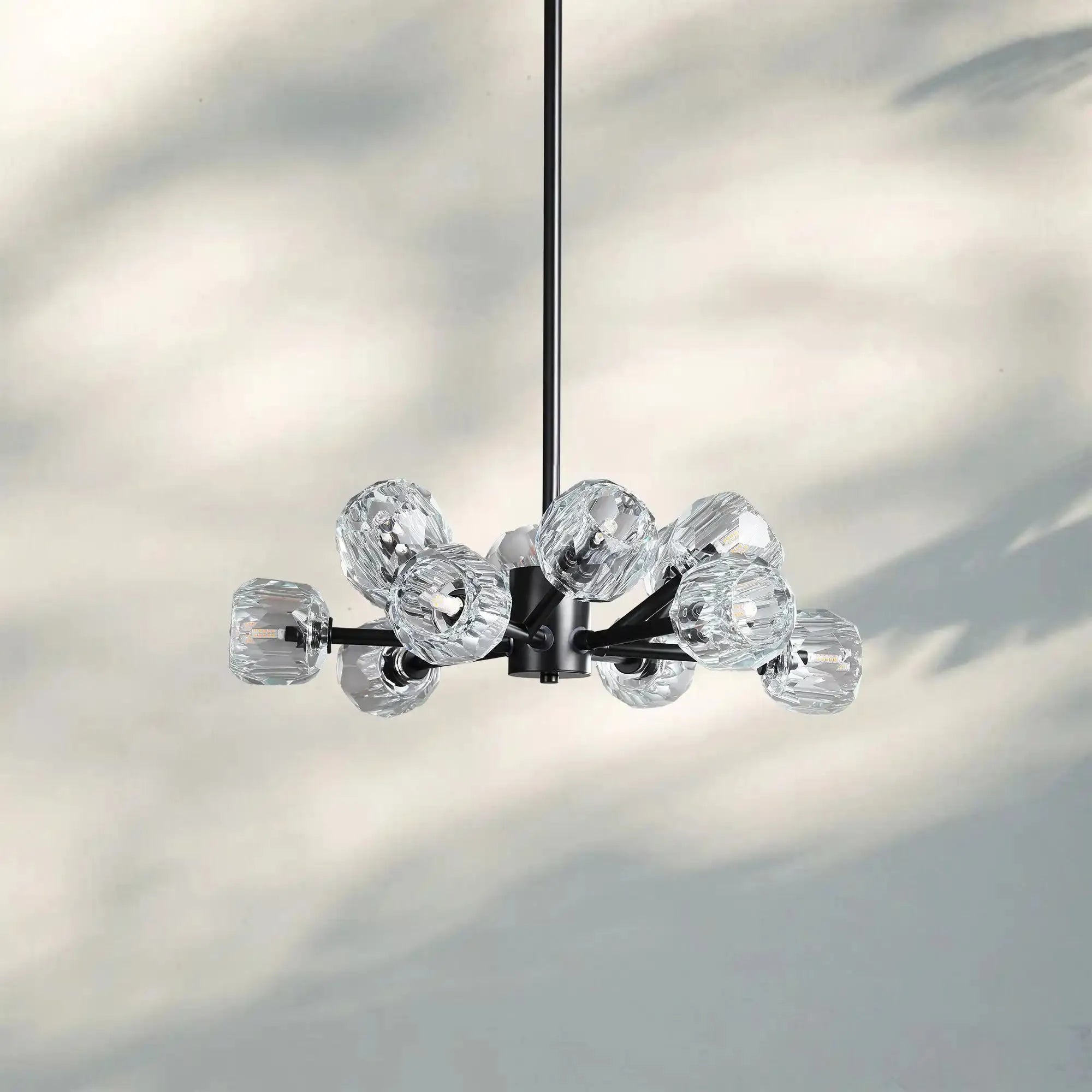 Bouble De Crystal Round Chandelier-Blushlighting