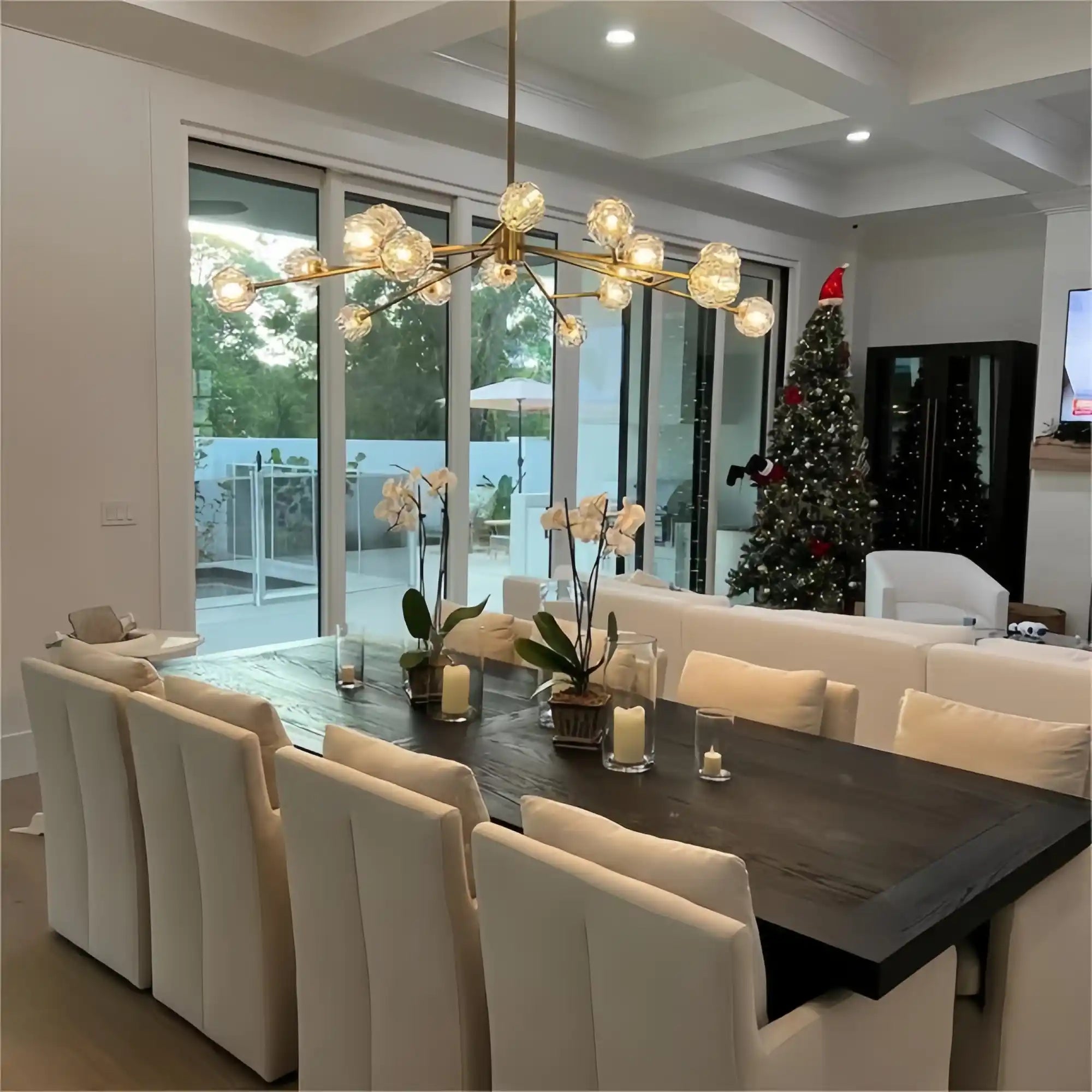 Bouble De Crystal Round Chandelier-Blushlighting