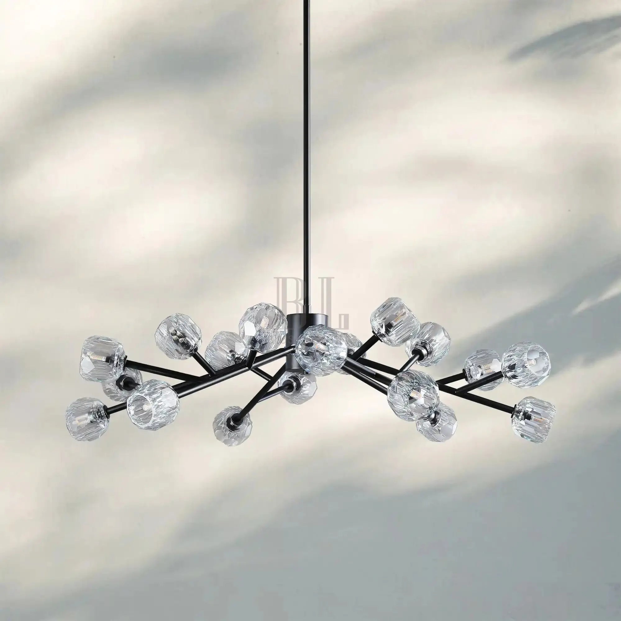 Bouble De Crystal Round Chandelier-Round 36'': 18-Light-Bronze-Clear-Blushlighting