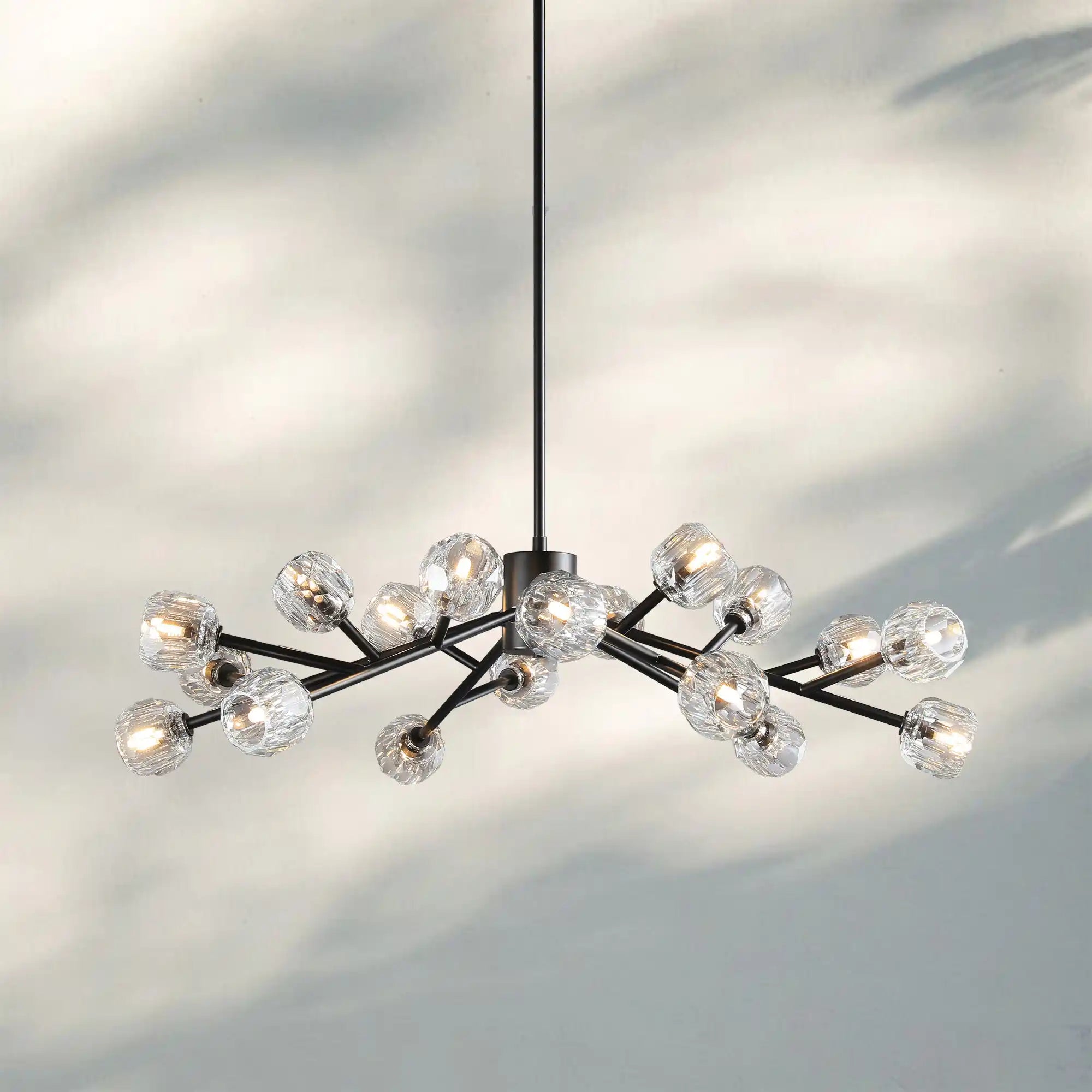 Bouble De Crystal Round Chandelier-Blushlighting