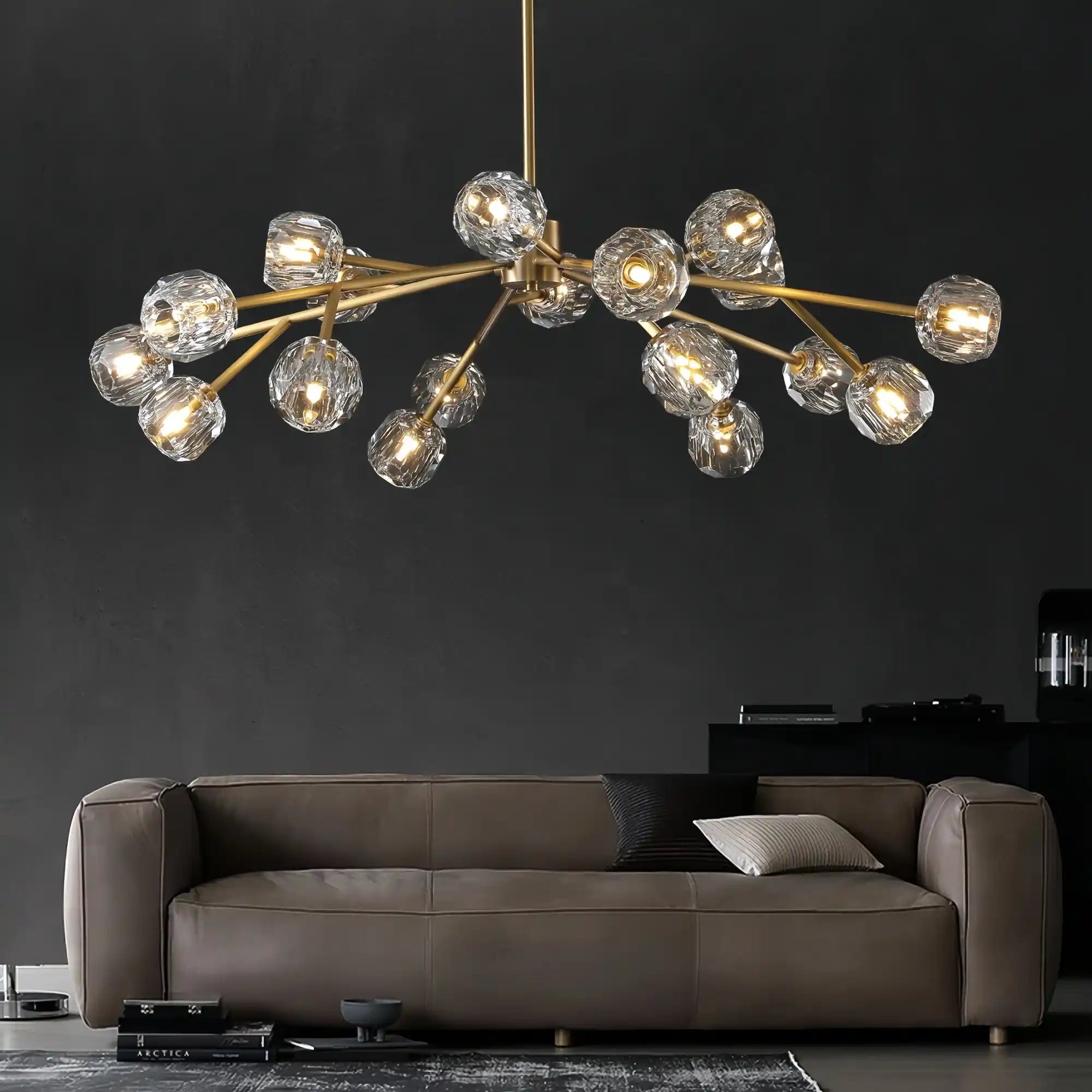 Bouble De Crystal Round Chandelier-Blushlighting