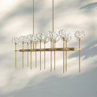 Bouble De Crystal Ball Linear Chandelier 48" 60"-Blushlighting