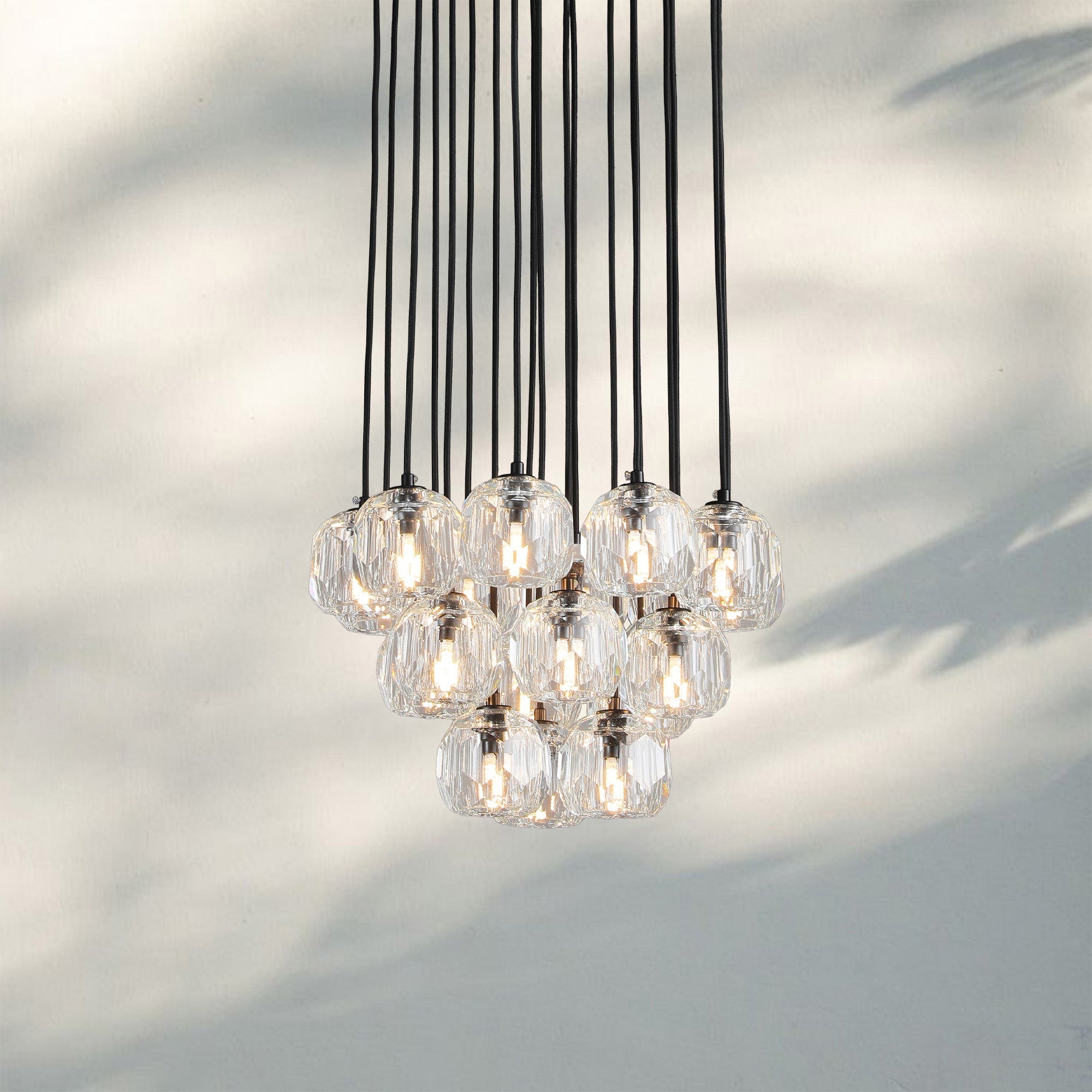 Bouble De Crystal Round Cluster Chandelier-