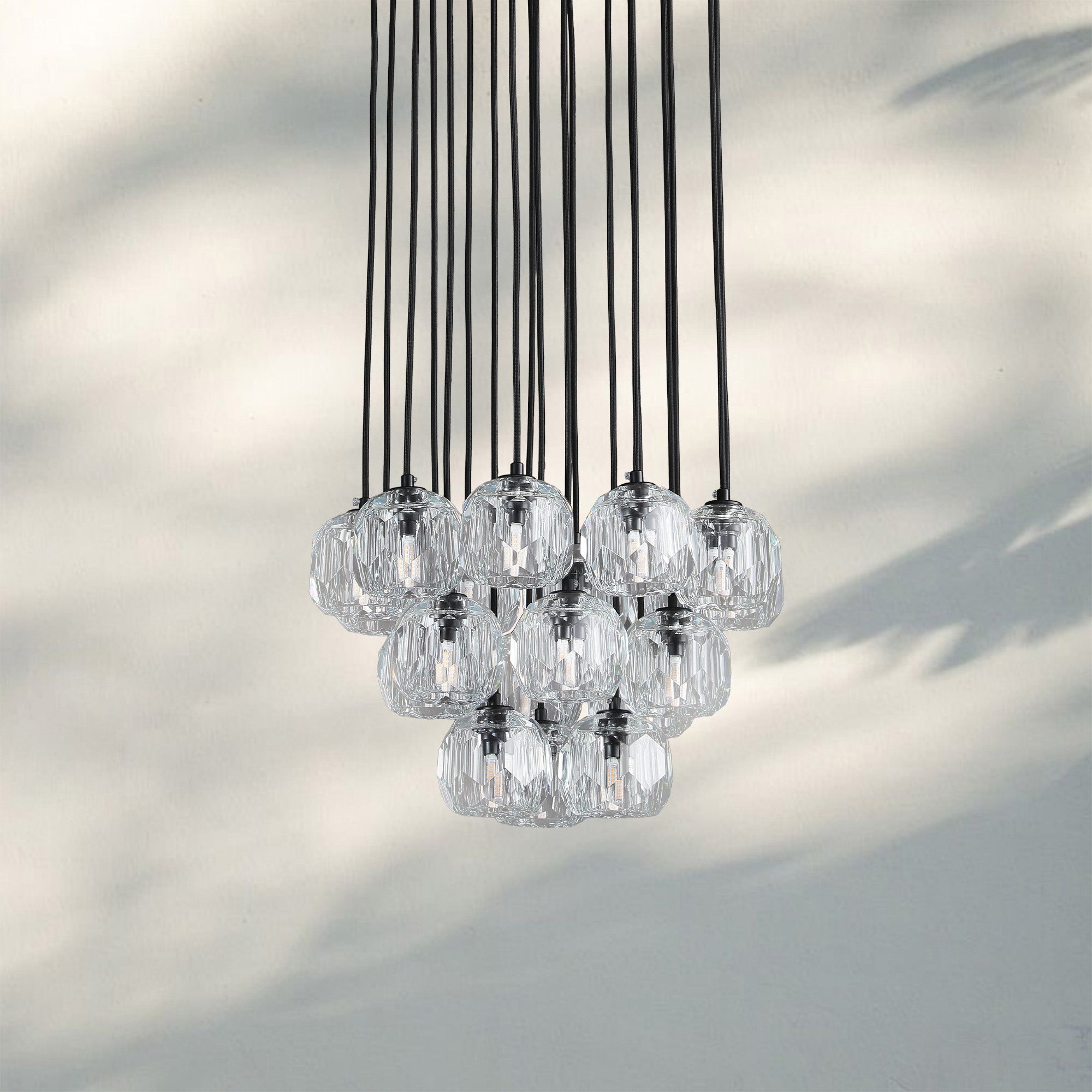 Bouble De Crystal Round Cluster Chandelier-
