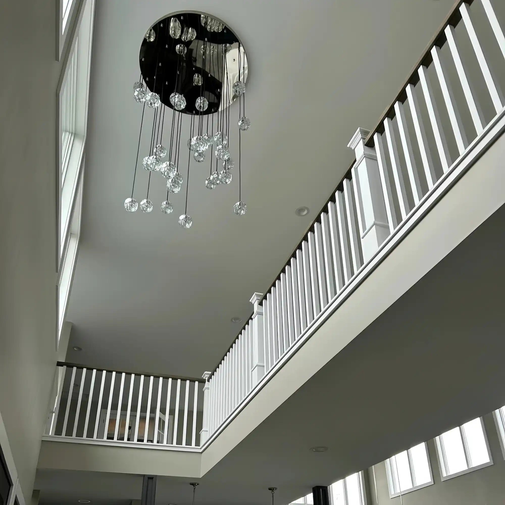 Bouble De Crystal Round Cluster Chandelier-Blushlighting