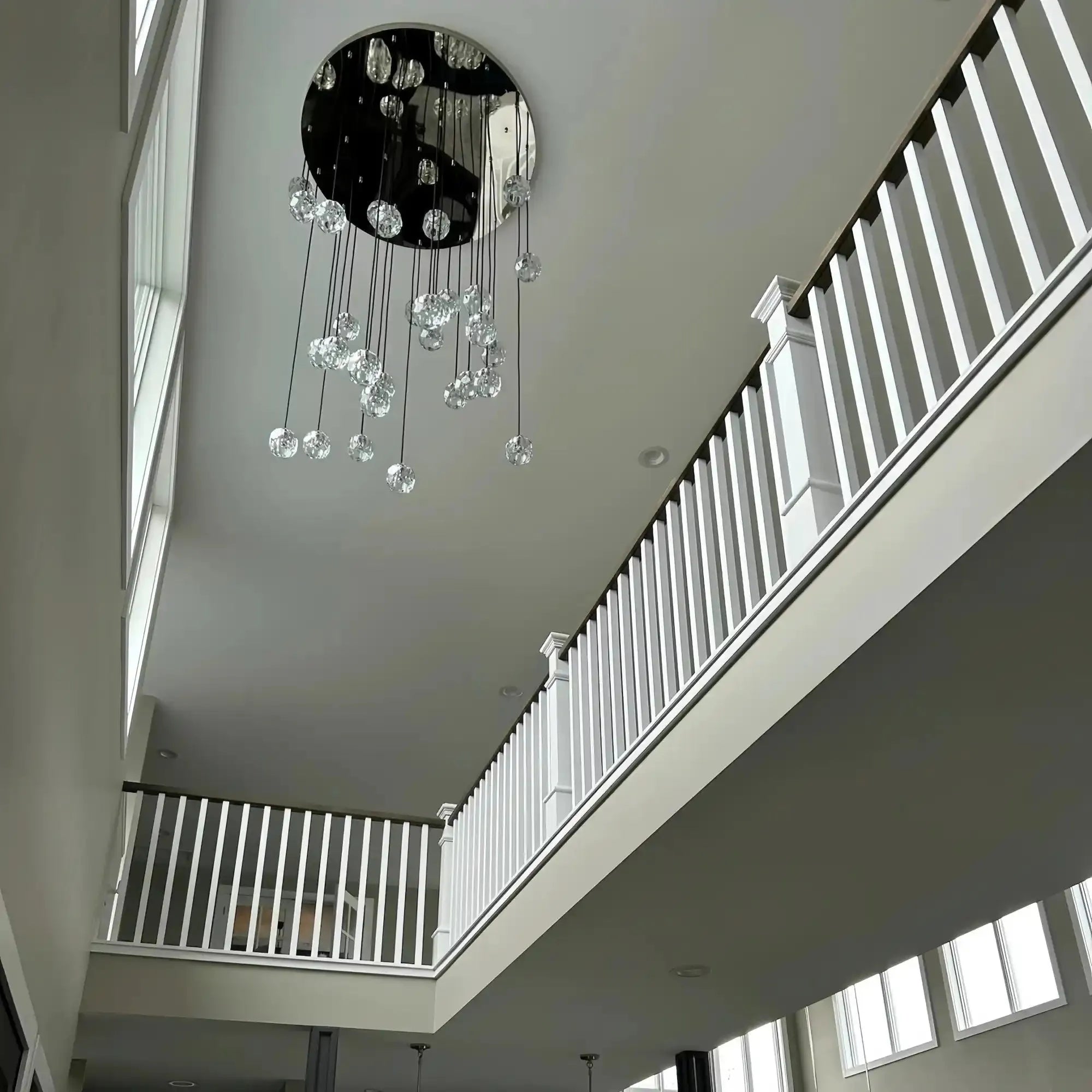 Bouble De Crystal Round Cluster Chandelier-Blushlighting