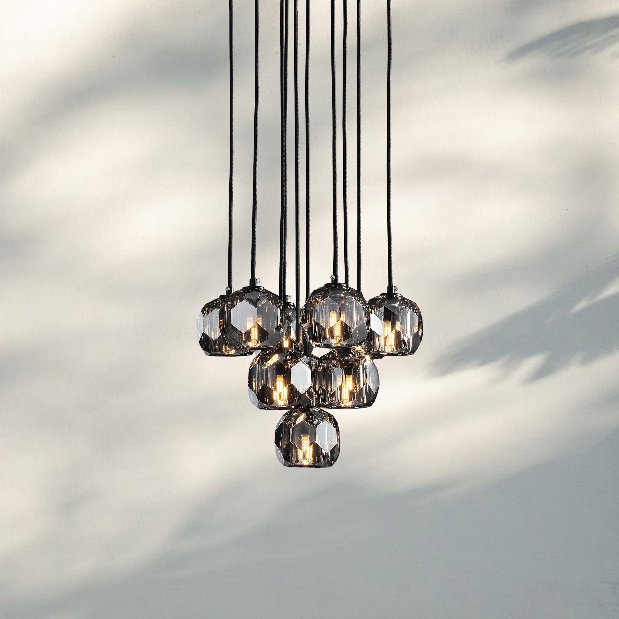 Bouble De Crystal Round Cluster Chandelier-