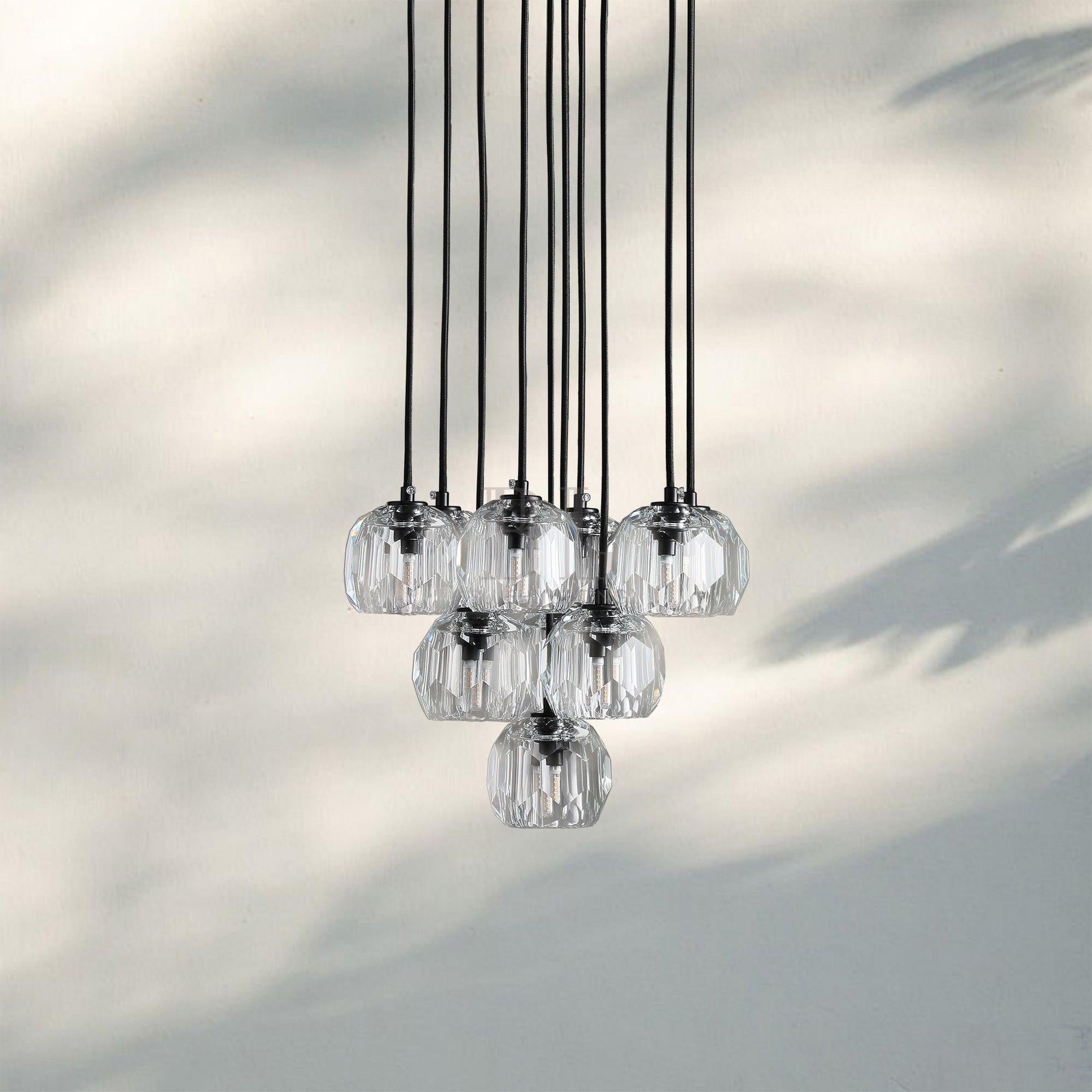 Bouble De Crystal Round Cluster Chandelier-