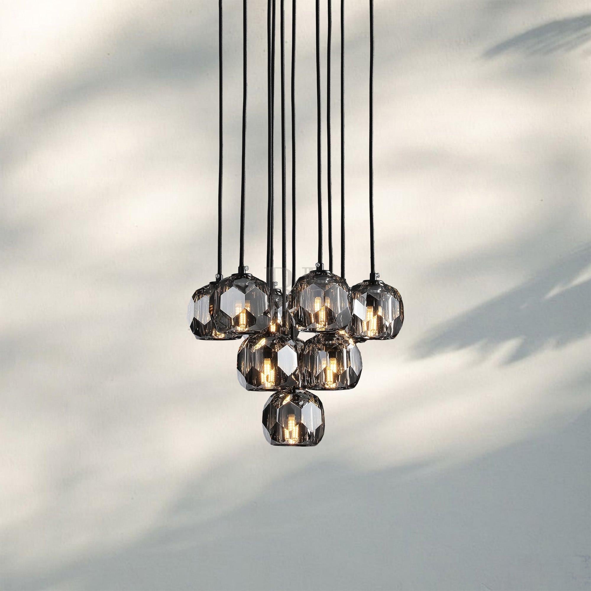 Bouble De Crystal Round Cluster Chandelier-
