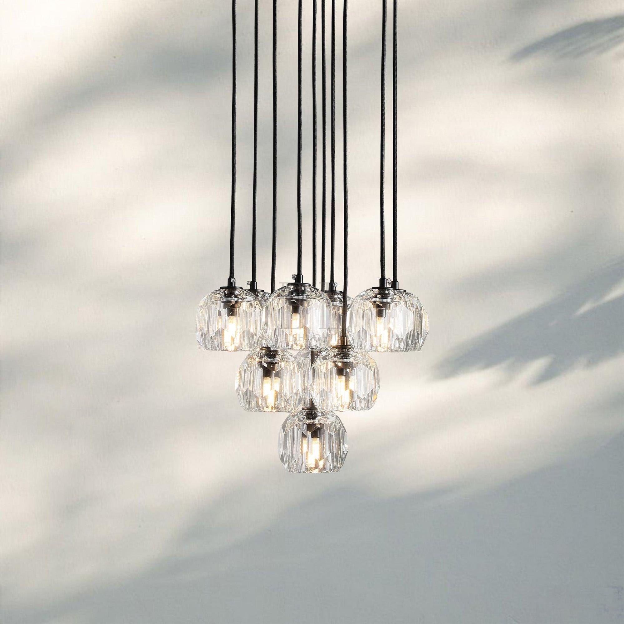 Bouble De Crystal Round Cluster Chandelier-