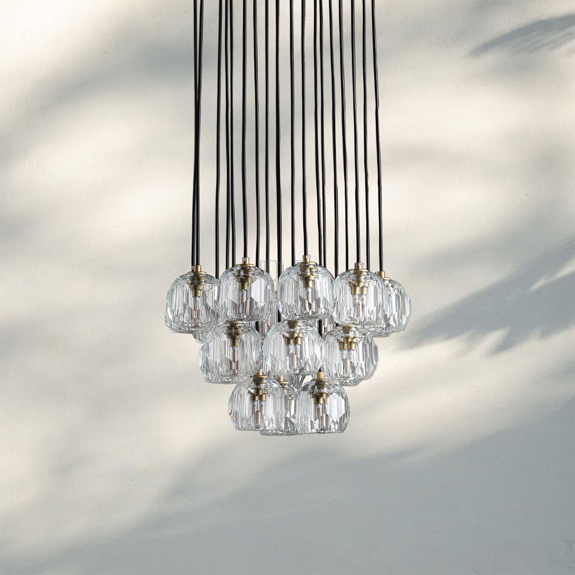 Bouble De Crystal Round Cluster Chandelier-