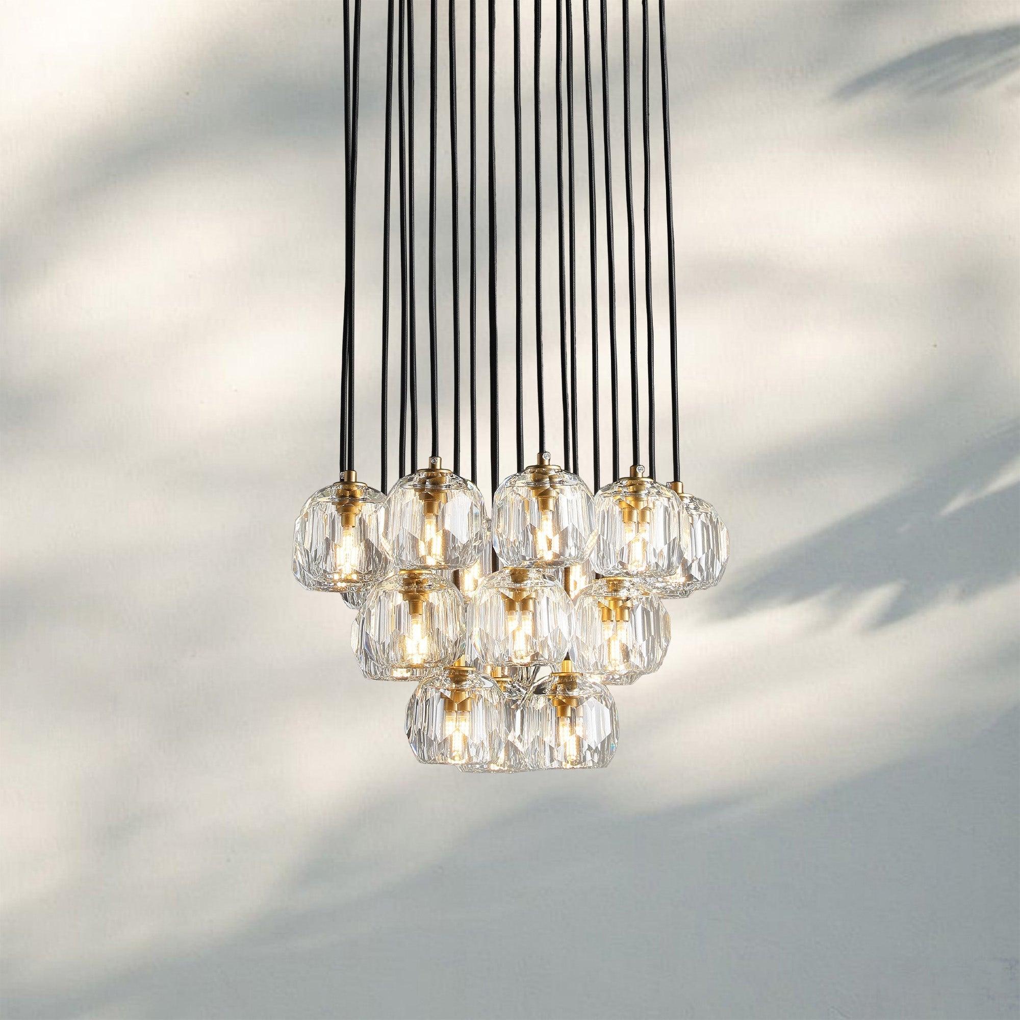 Bouble De Crystal Round Cluster Chandelier-