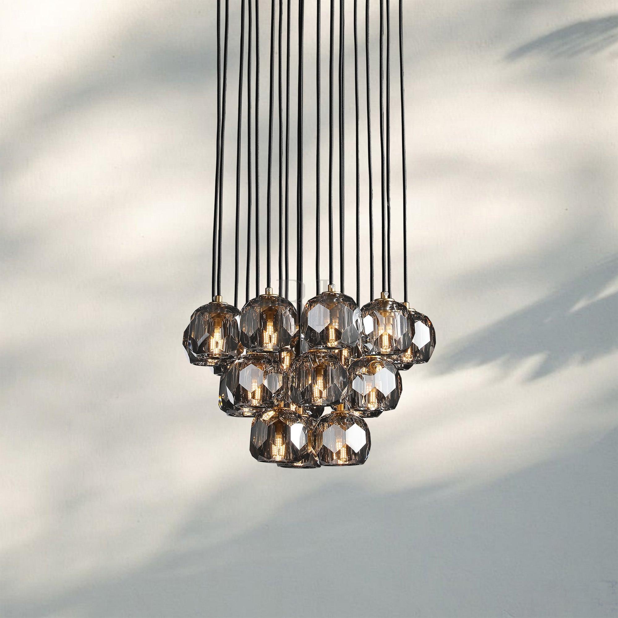 Bouble De Crystal Round Cluster Chandelier-