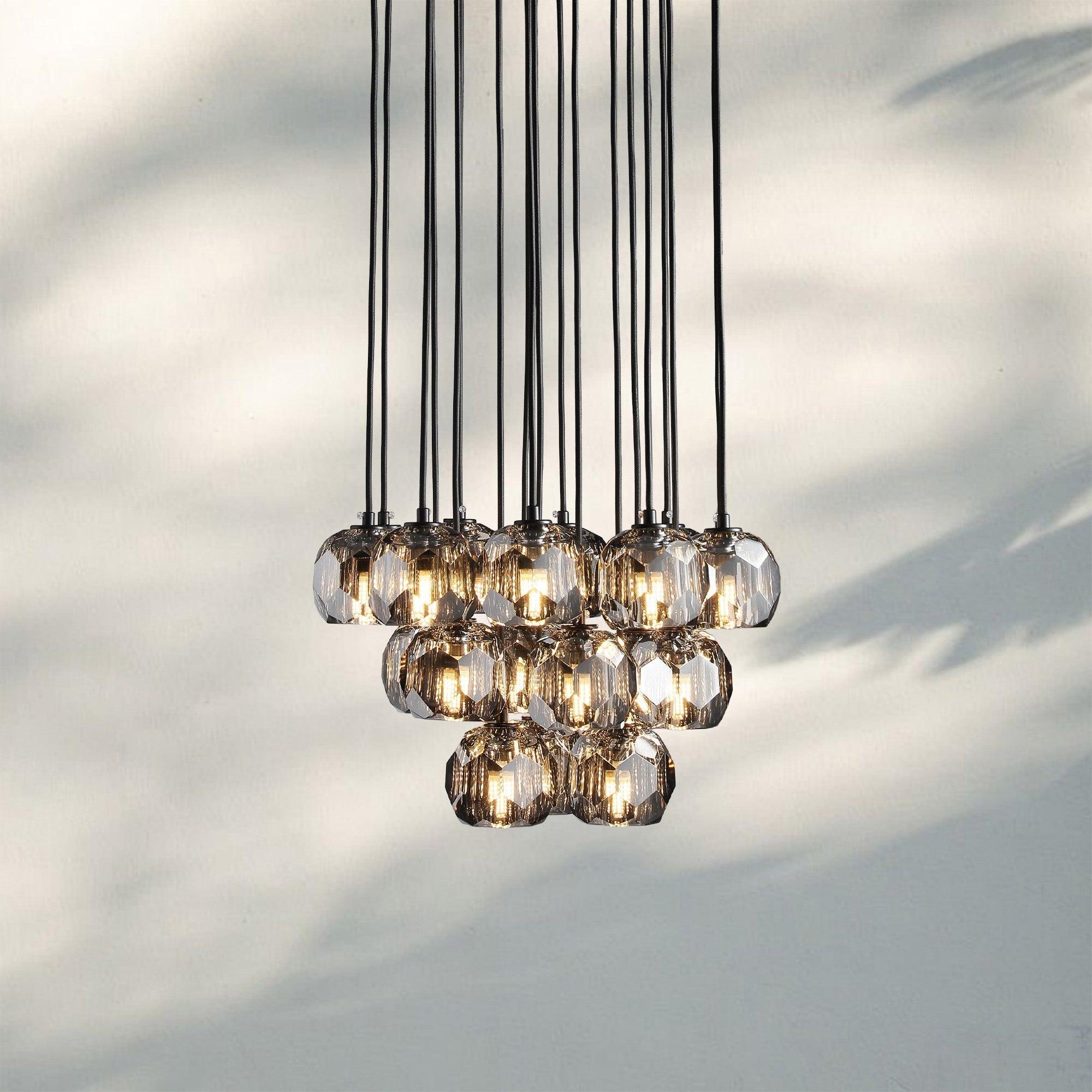 Bouble De Crystal Round Cluster Chandelier-