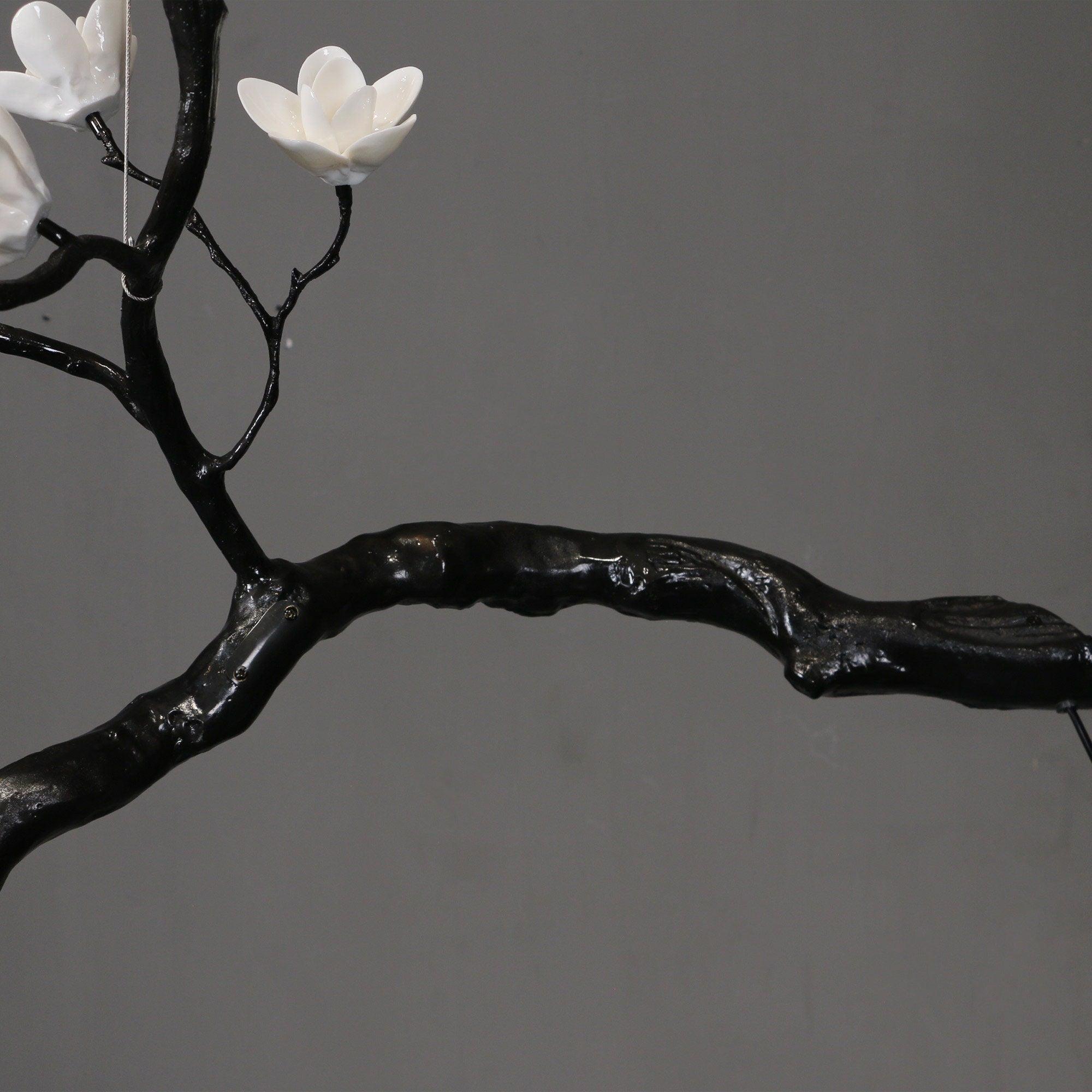 Branch Flower Chandelier - L 66.9″ x W 55.1″ x H 54.3″ / L 170cm x W 140cm x H 138cmBrass stained blackBlushlighting
