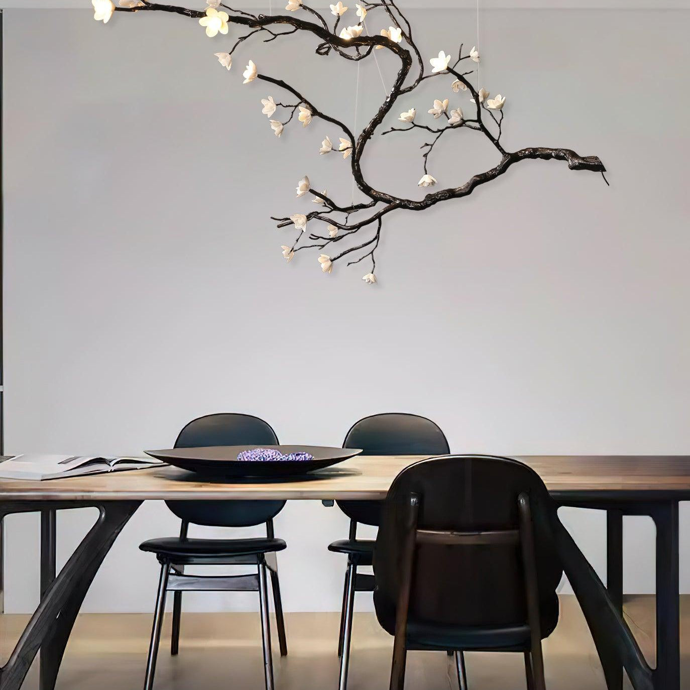 Branch Flower Chandelier - L 66.9″ x W 55.1″ x H 54.3″ / L 170cm x W 140cm x H 138cmBrass stained blackBlushlighting