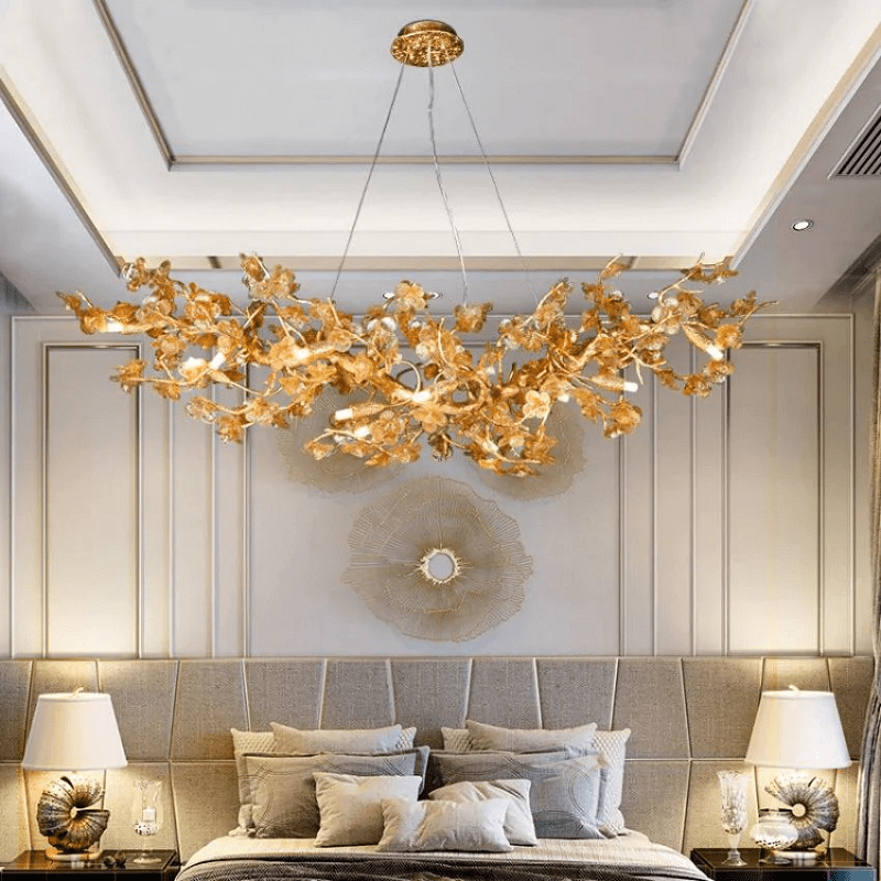 Branch Modern Leaf Linear Chandelier - 39.4" LBlushlighting