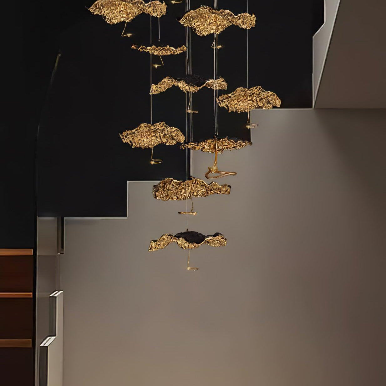 Brass Aviary Constellation Chandelier - 1 head ∅ 9.8″ x H 5.9″ / Dia 25cm x H 15cmBrass & BlackWarm LightBlushlighting