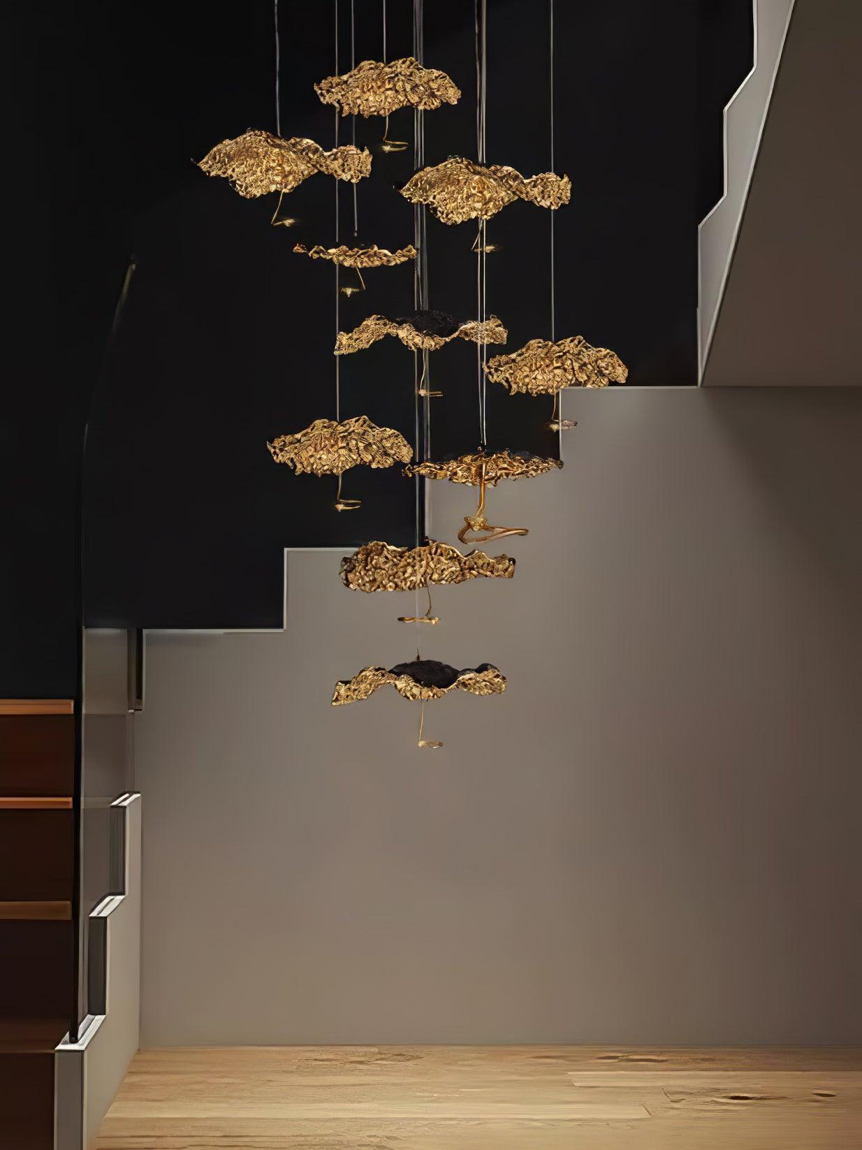 Brass Aviary Constellation Chandelier - 1 head ∅ 9.8″ x H 5.9″ / Dia 25cm x H 15cmBrass & BlackWarm LightBlushlighting