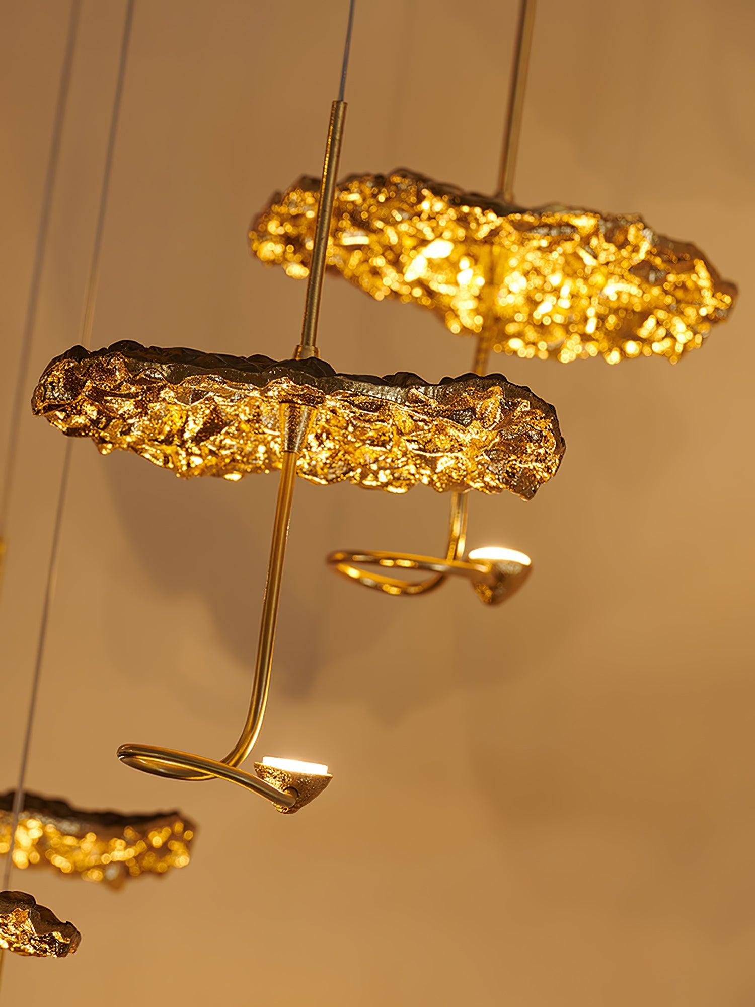 Brass Aviary Constellation Chandelier - 1 head ∅ 9.8″ x H 5.9″ / Dia 25cm x H 15cmBrass & BlackWarm LightBlushlighting