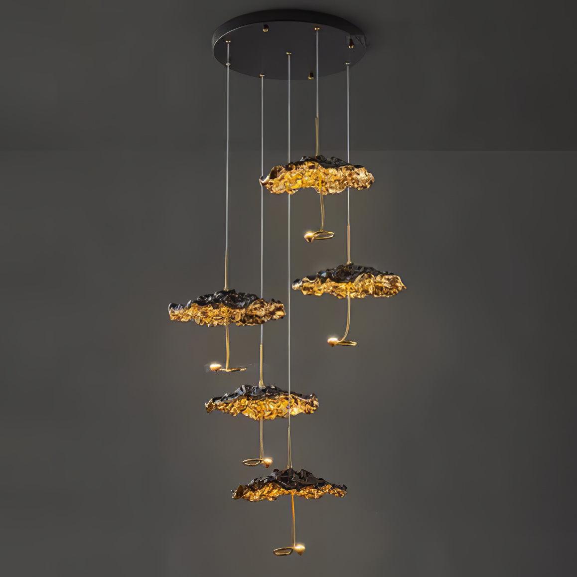 Brass Aviary Constellation Chandelier - 1 head ∅ 9.8″ x H 5.9″ / Dia 25cm x H 15cmBrass & BlackWarm LightBlushlighting