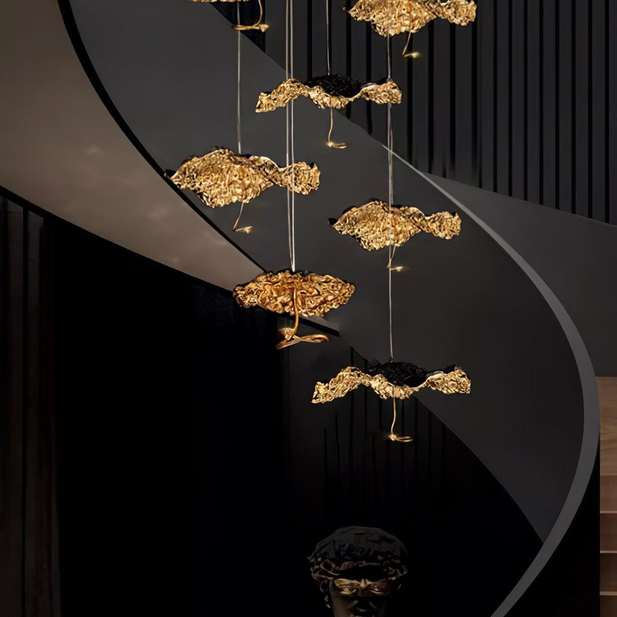 Brass Aviary Constellation Chandelier - 1 head ∅ 9.8″ x H 5.9″ / Dia 25cm x H 15cmBrass & BlackWarm LightBlushlighting